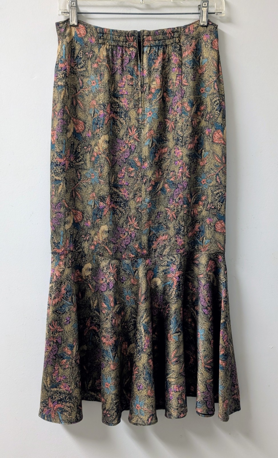 Vintage Platinum By Dorothy Schoelen Floral Trumpet Skirt S/M