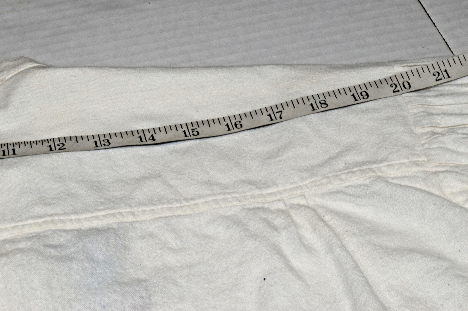 VTG Embroidered Tunic Shirt Size 44 Ivory Cotton Peasant 3 Button 70s 80s 90s