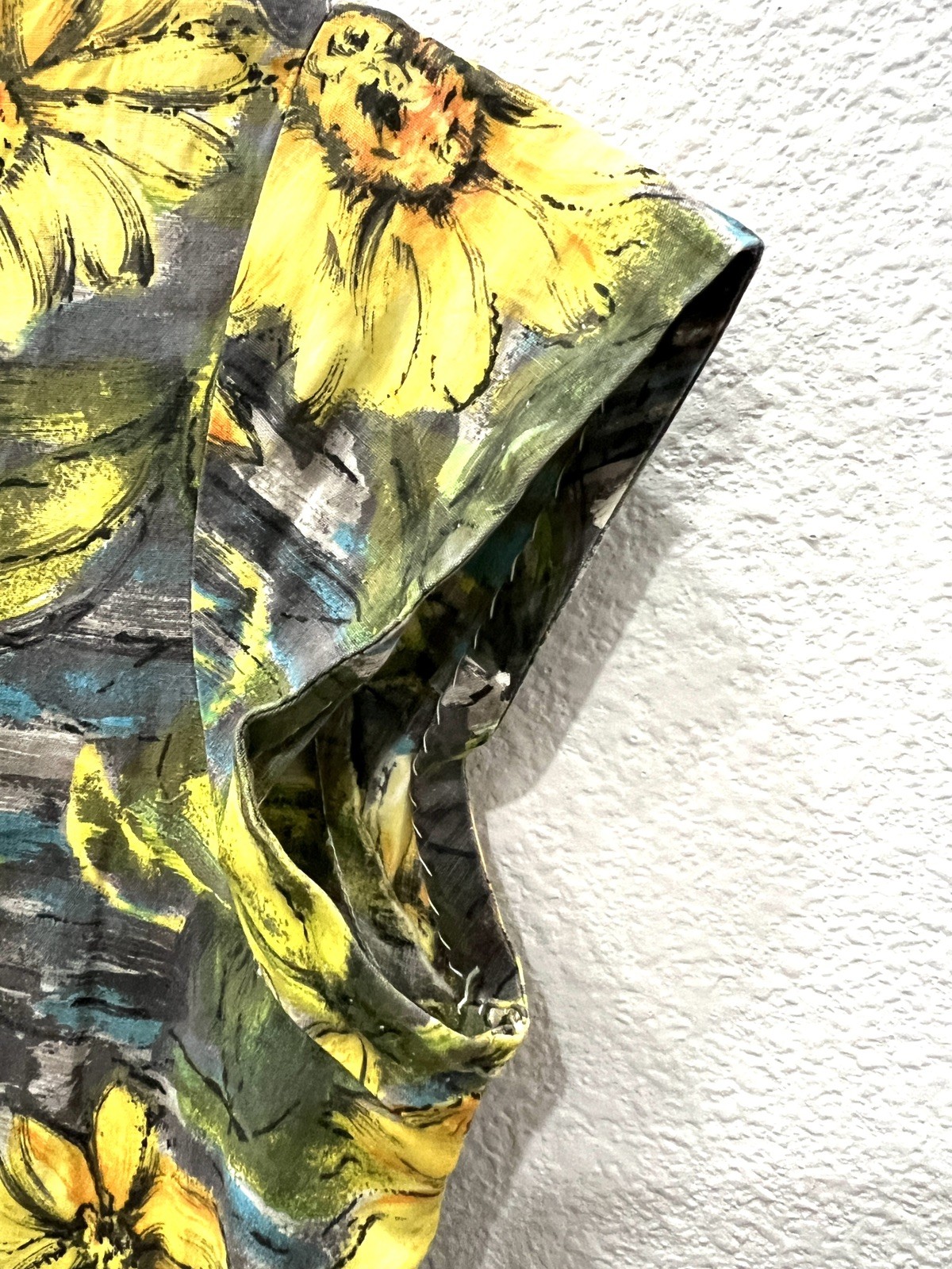 Vintage Handmade Hawaiian Floral Sundress Retro 50s-60s Rockabilly Tiki Pinup S