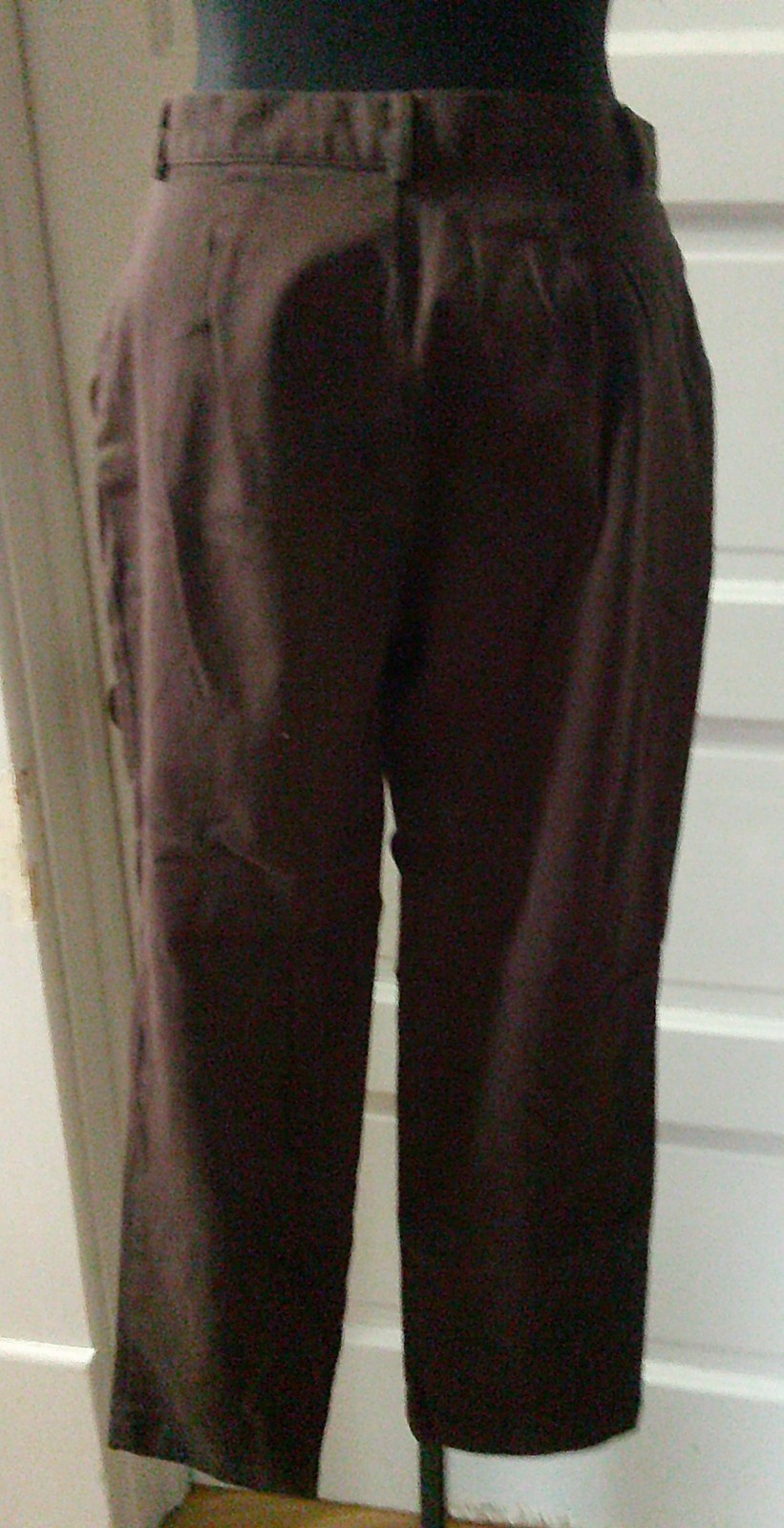 90’s DOCKERS’ STRETCH Brown Flat Front Khaki Pants Slacks 10P 10 PETITE MEDIUM