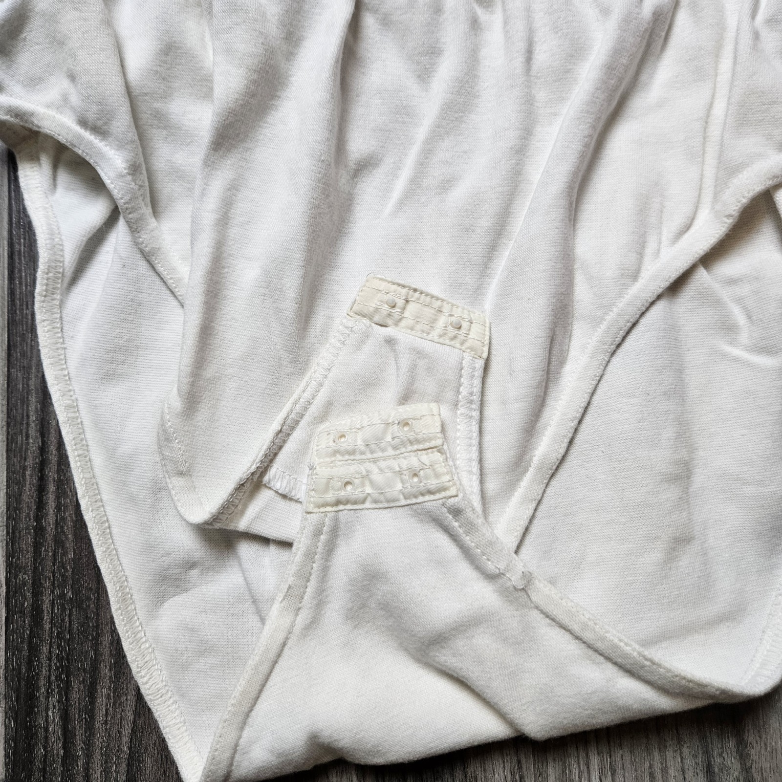80s Vintage Light Weight 100% Cotton White High Cut XL Body Suit Y2K Flash Dance