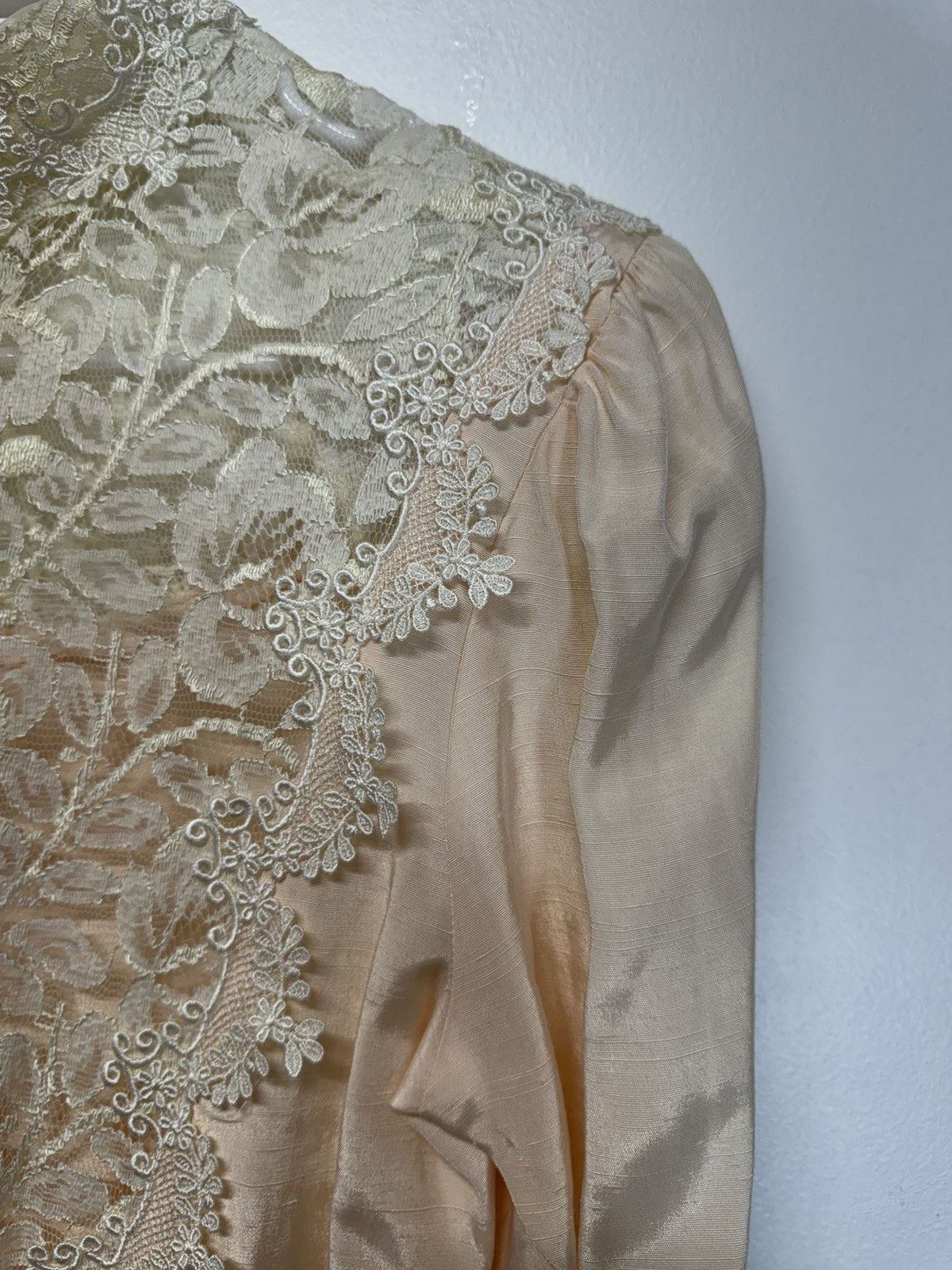 Miss Ashlee VTG Y2K Cottagecore Pink Lace Collar Tea Dress 70s Pearl Buttons