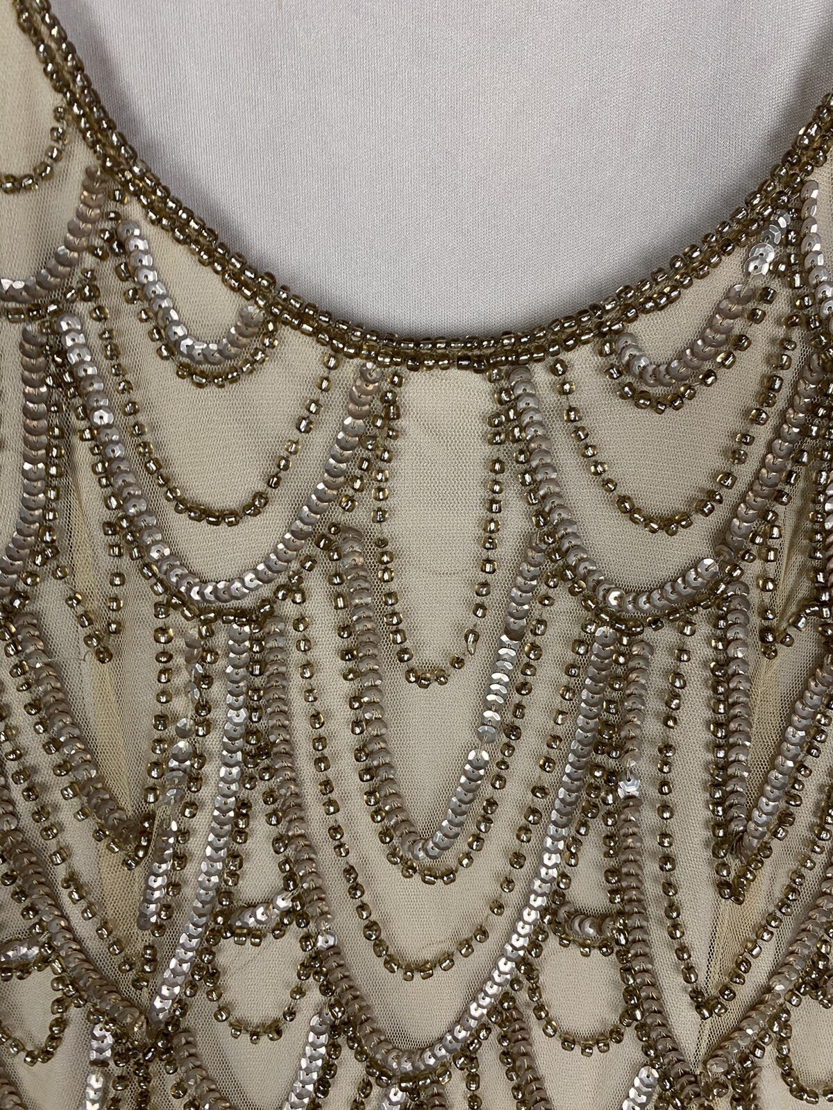 Vintage Predude Sheath Dress 8 Sequin Beaded Cocktail Formal Wedding Party