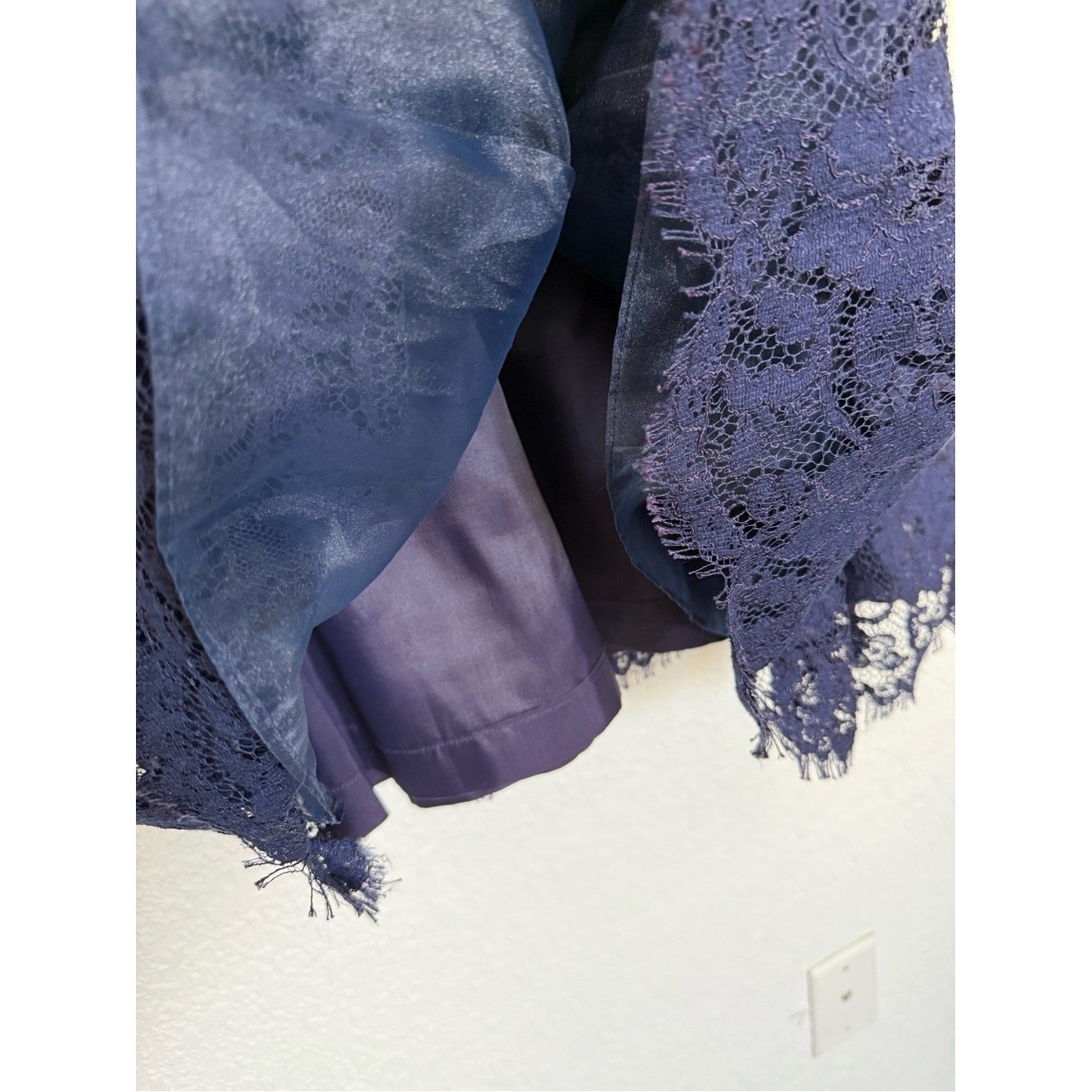 Vintage Nipon Boutique Lace Fit & Flare Dress | Navy Blue | Romantic | Size 4