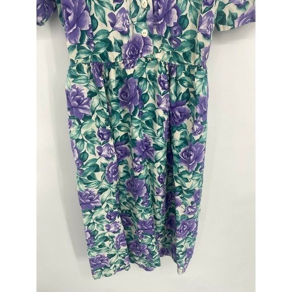 Vintage Womens Dress 90s ED Michaels Size 9-10 FloRAL