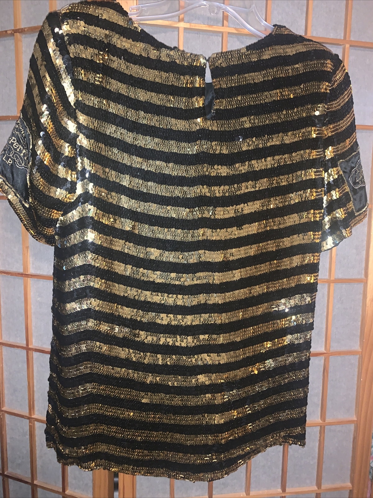 Vintage Modi Sequins Champagne Laurent-Perrier & Moët Chandon Bling Shirt Size S