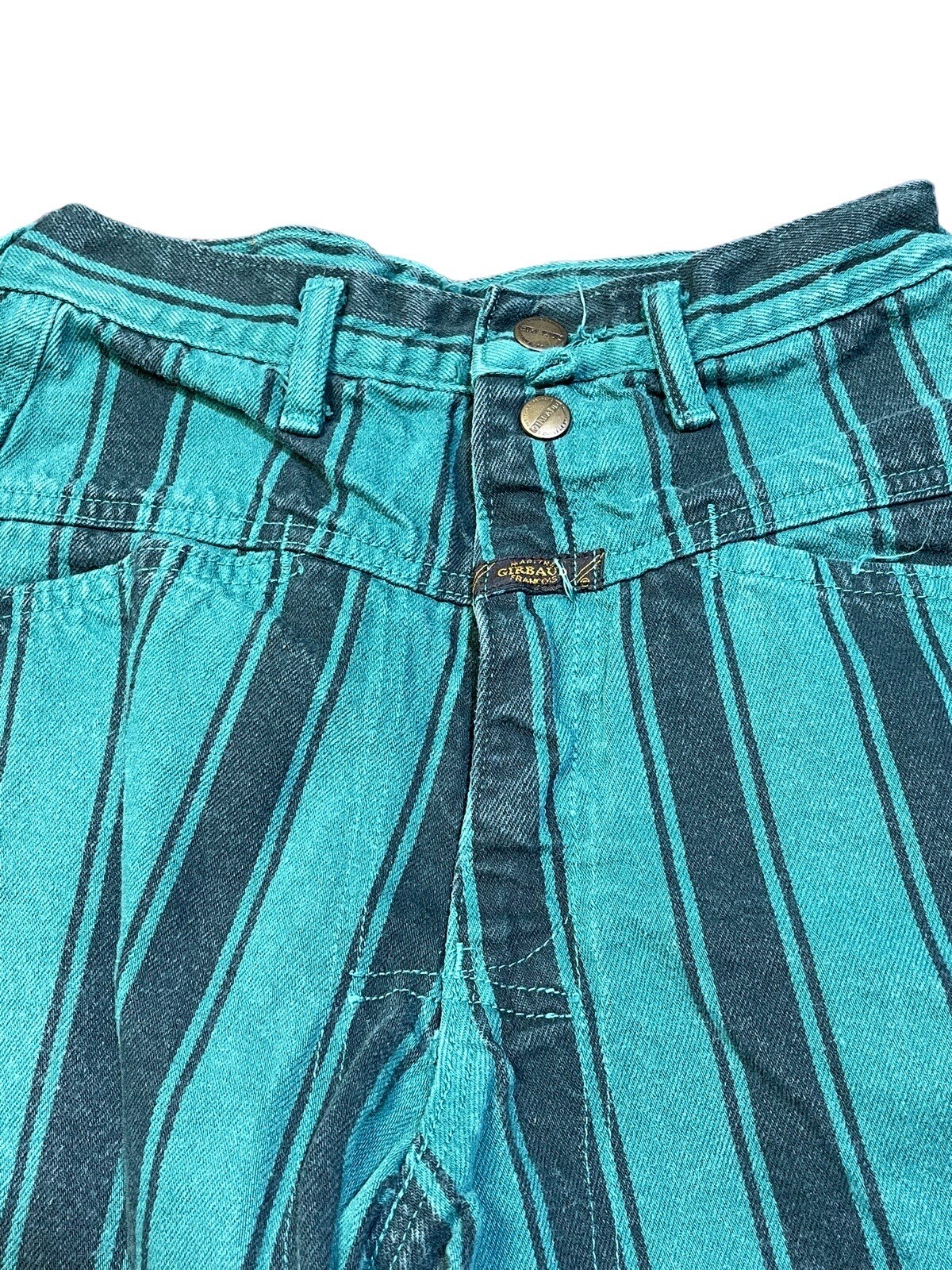 Lot of 2 Vintage RARE Marithe Francois Girbaud Striped Jeans Women’s 27”x29” USA