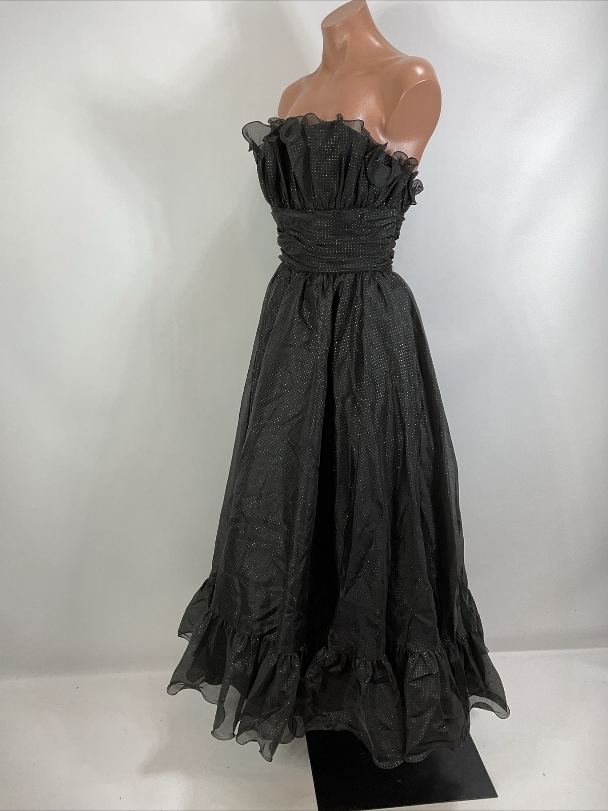 Mike Benet Vintage 80s Glitter Seashell princess tulle Pageant Prom Party Dress