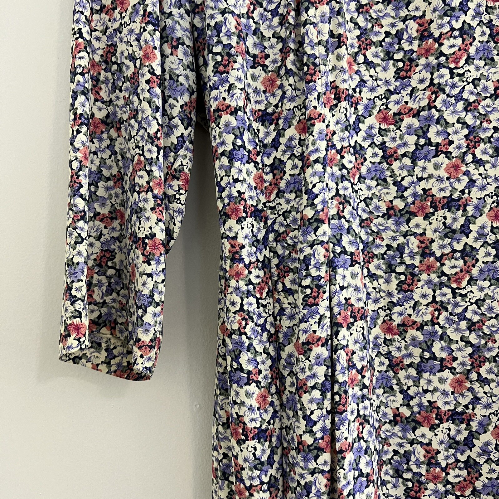 Atina By Karon Crosby Vintage Cottagecore Lace Collar Floral Modest Dress Sz 12