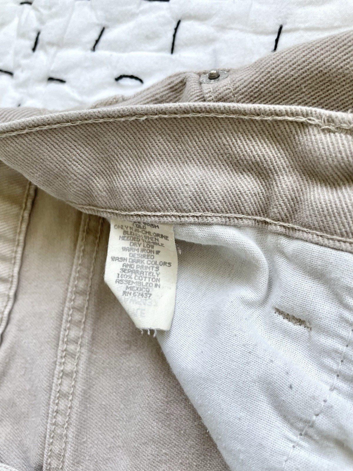 Vintage 28 X 30 Jeans Wide Leg High Waist 80s 90s Taupe Stone Sasson VGUC