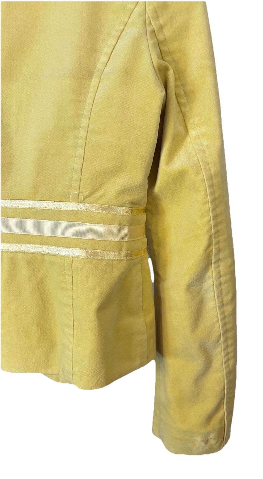 Chloe Influx Vtg 70’s Ready To Wear Lgt Yellow Cotton Velveteen Jacket S