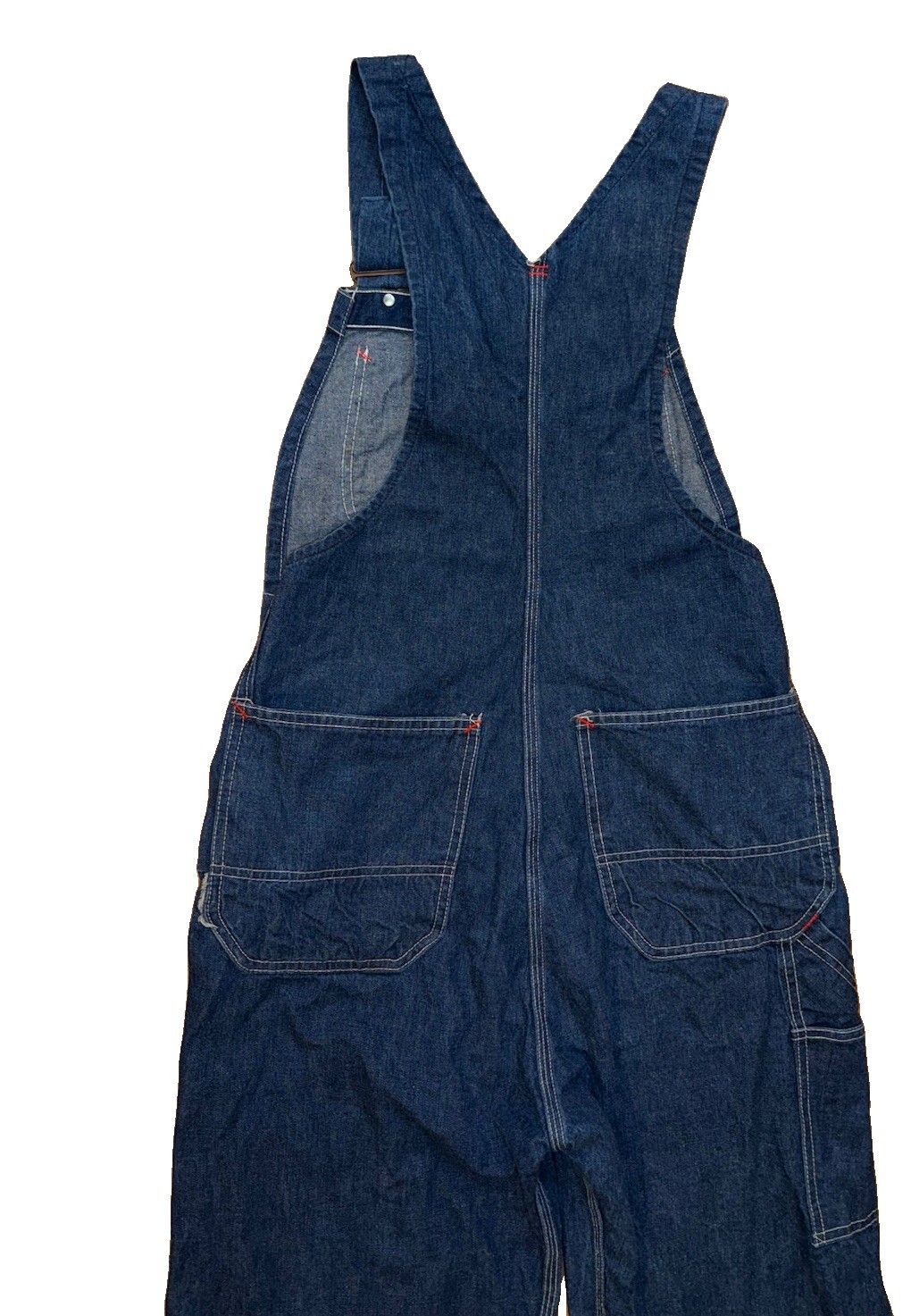 Vintage 1950s 50s Denim Overalls Custom 70s Flare Bell Bottom OOAK Jeans Sz 8
