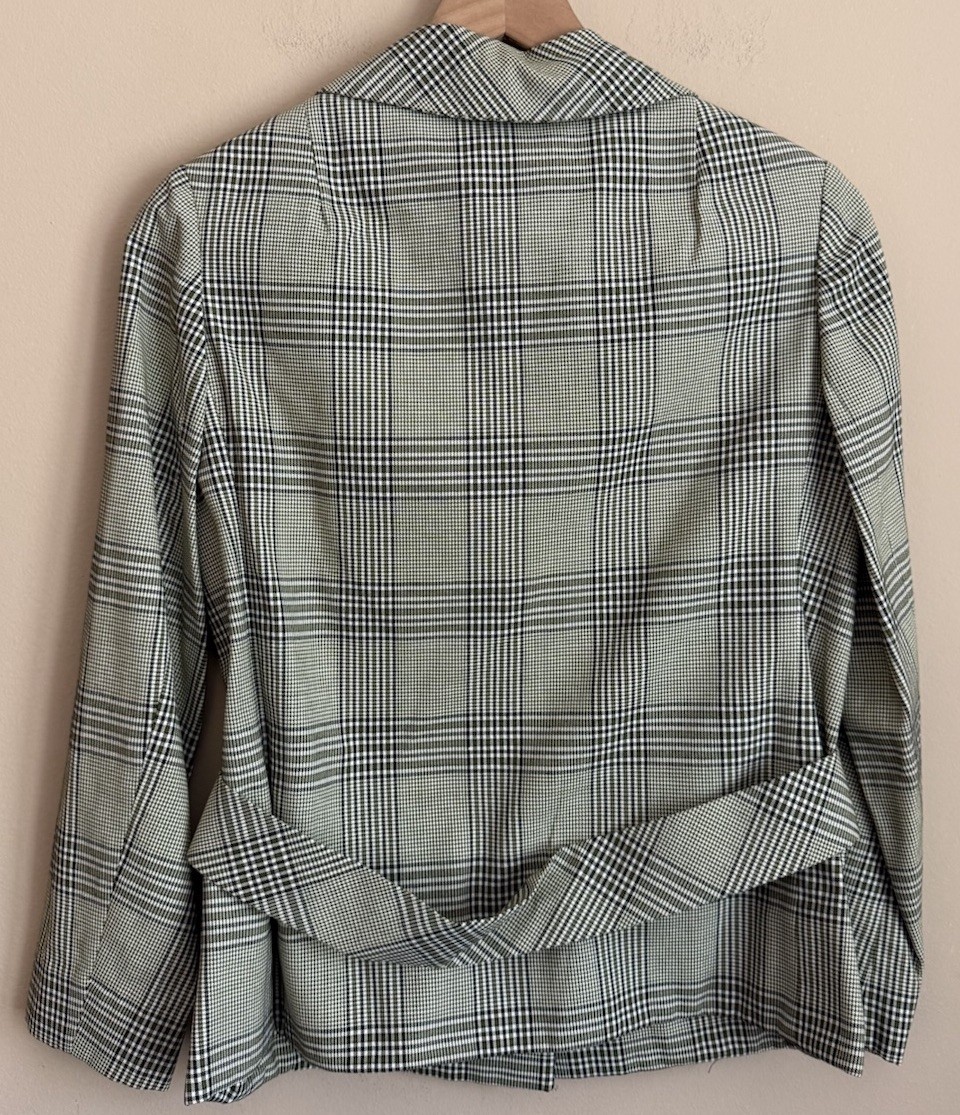 Vintage Handmacher Weathervane Jacket Blazer Plaid Button Womens Size Medium