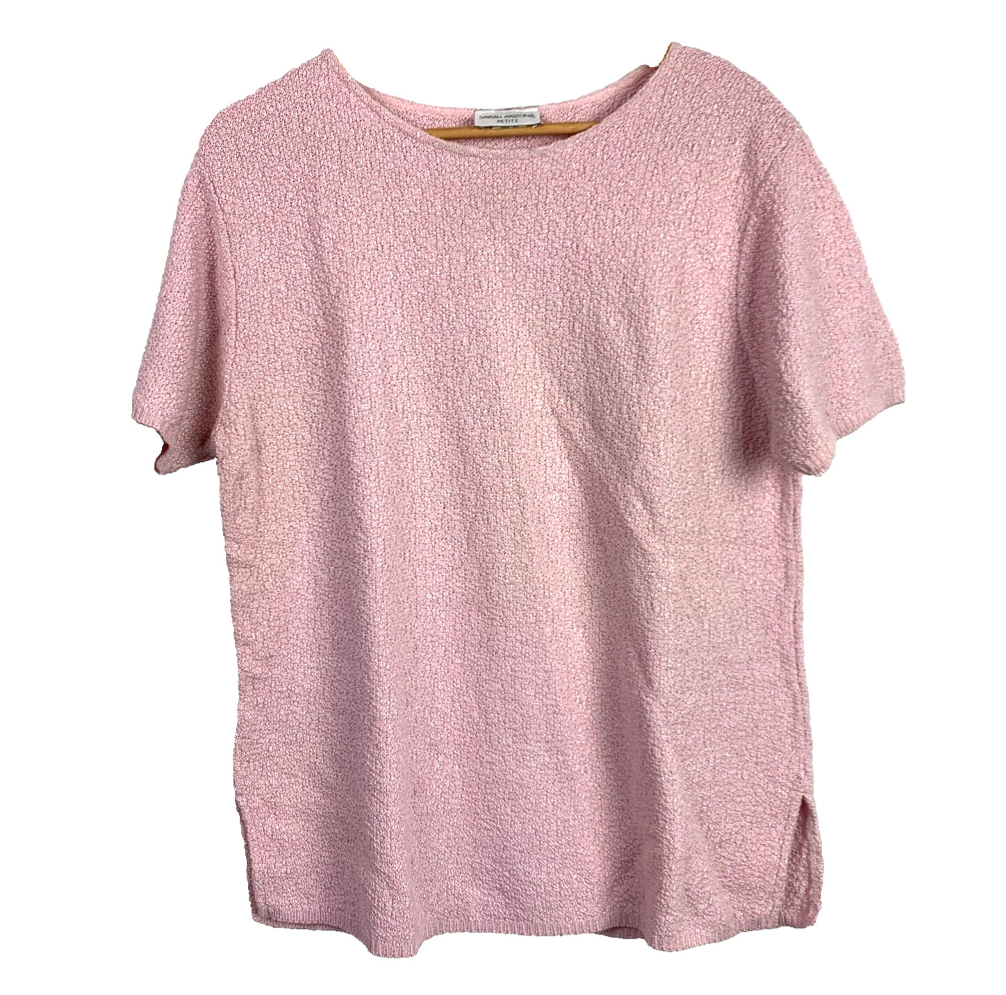 Vintage Sarah Arizona Lavender Pink Short Sleeve Sweater Small Petite