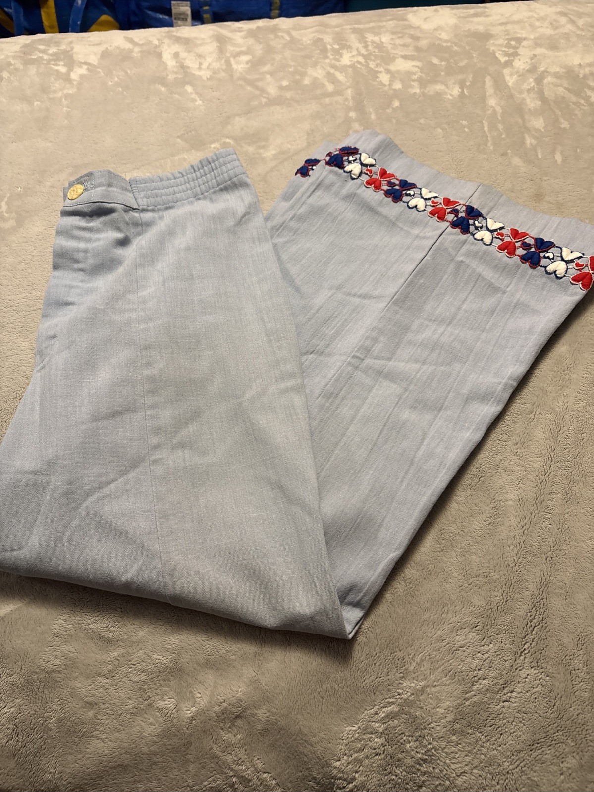 Vtg 60s/70s Lady Wrangler Sportswear Pants Embroidered Size 13/14 Scovil Zipper