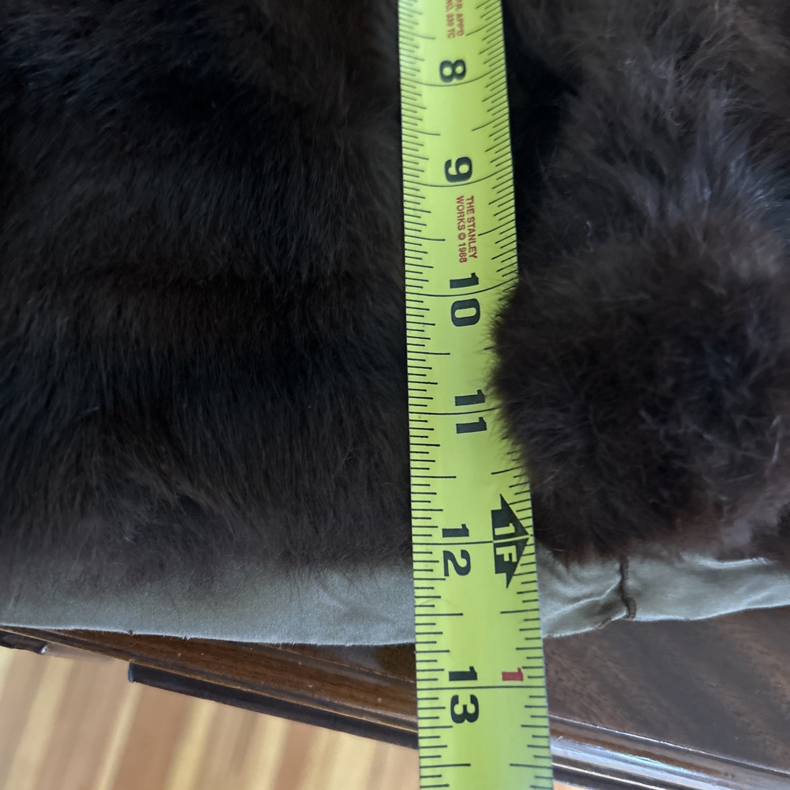 Vintage chocolate brown Mink Stole Silk Lined 1950s