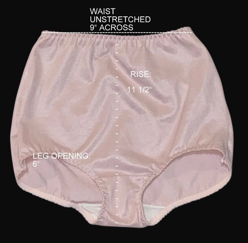 Vintage Formfit Pink Shiny Nylon Panties Briefs Size Small S USA Made High Rise