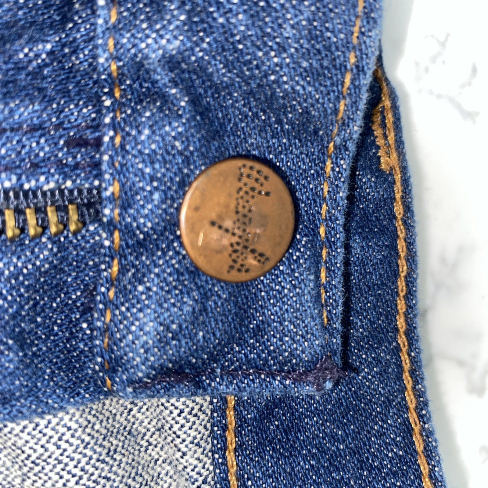 Women’s Vintage Pro rodeo Cowboy Cut Jeans Misses 10 32 Dark Wash 14 3/4 Oz Deni