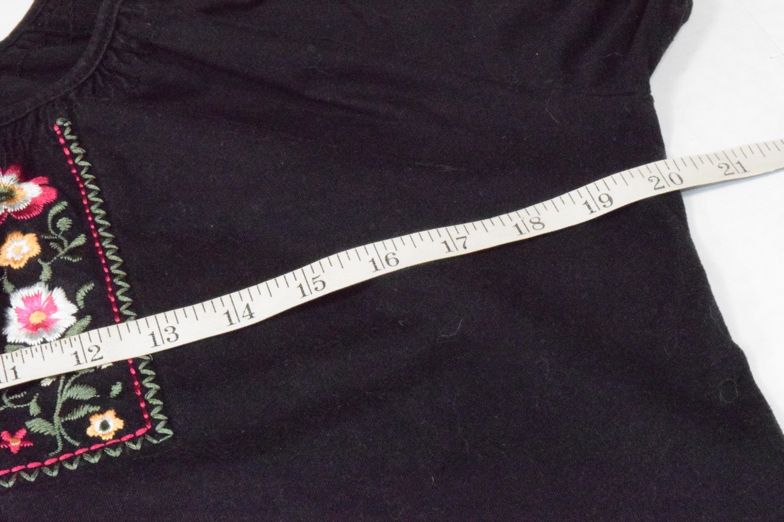 Vintage Womens Top Jason Maxwell Size L Y2K Black Bohemian Embroidered Tie Neck