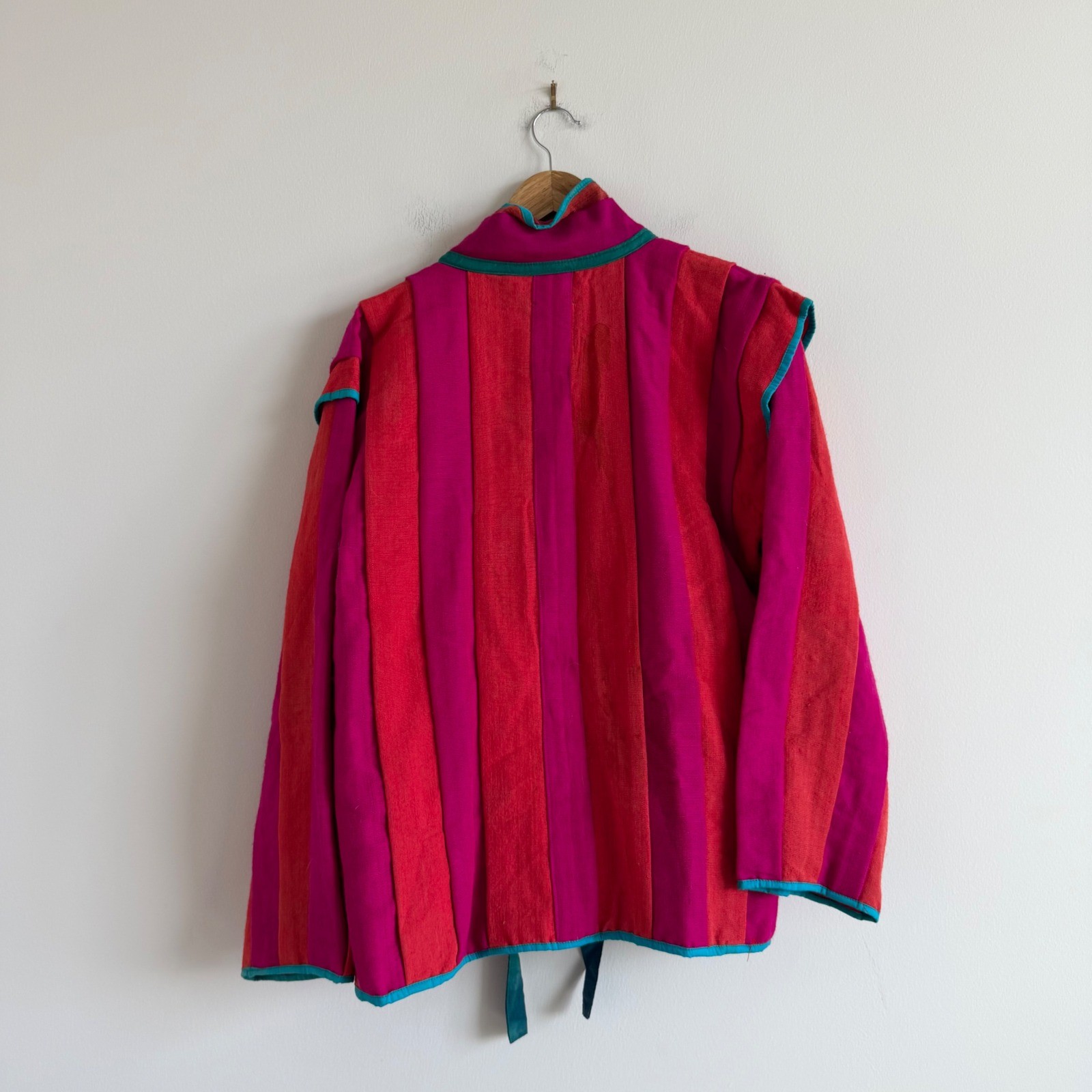 Vintage Rare Space Islands Light Industries Striped Handwoven Jacket