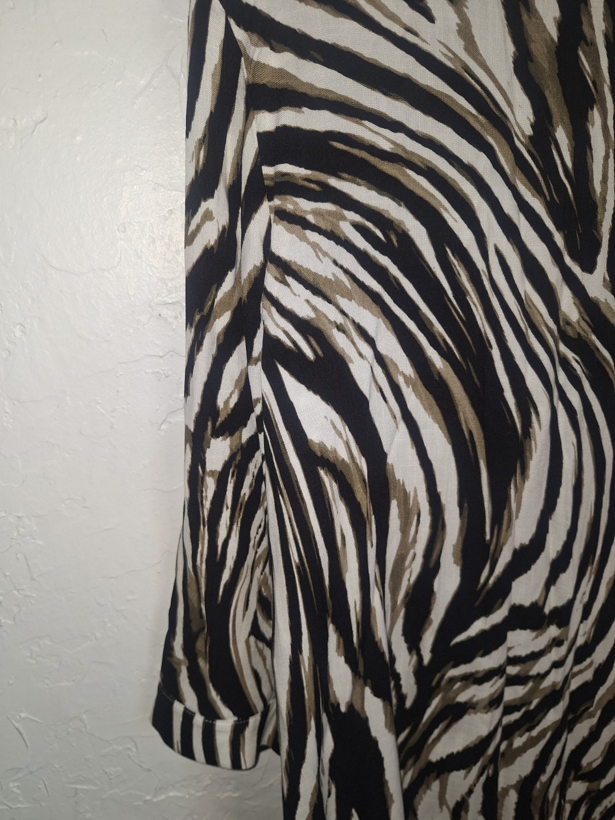 Joseph Ribkoff Blk &Taupe Animal Print Jacket Collar Zebra Stripe Please Read