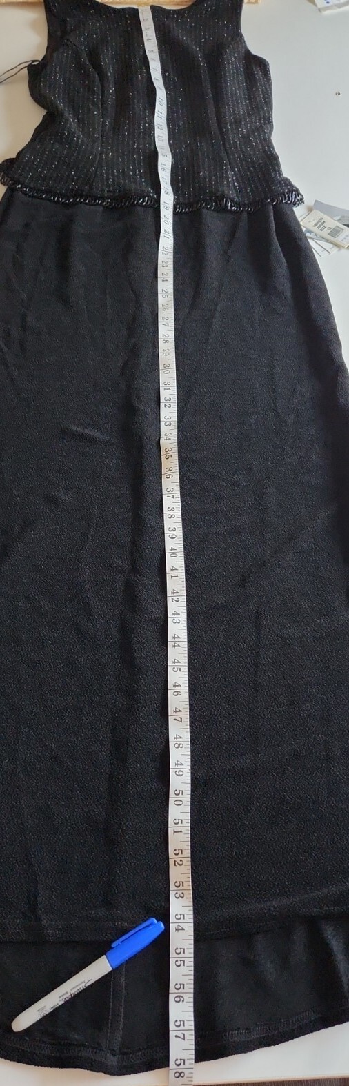 Vintage Scott Mcclintock Black Maxi Sleeveless Dress Size 10 Used