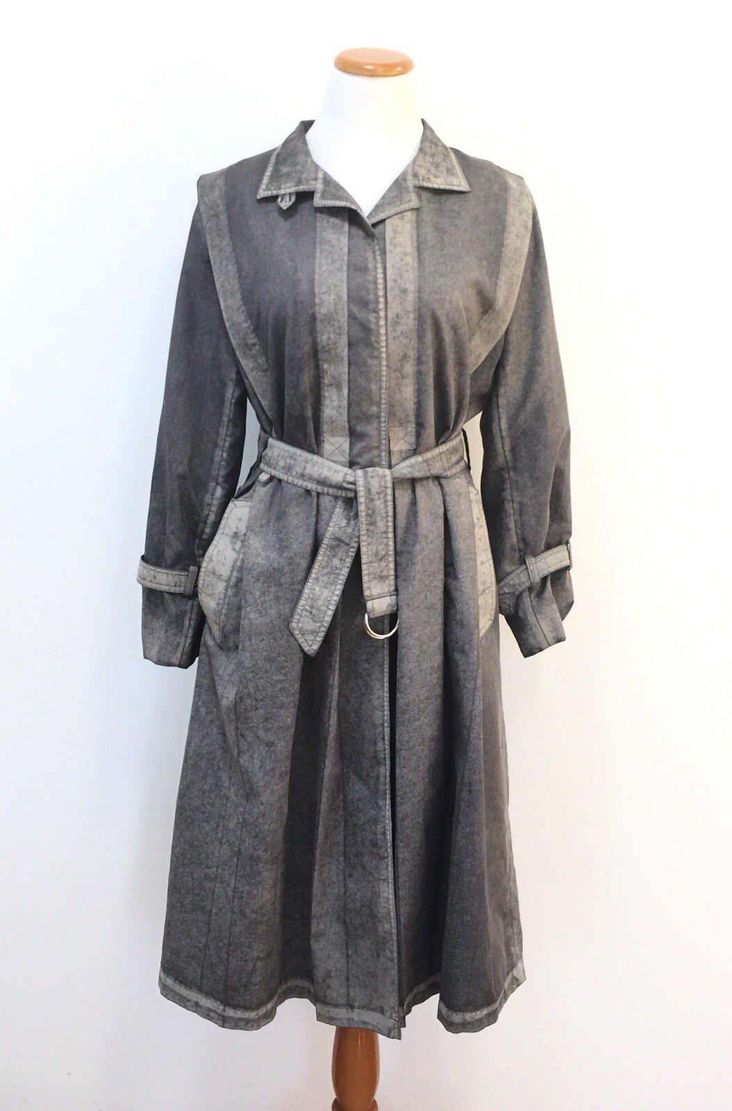 Vtg 80s Lady Grais Originals Womens Sz 12 Belted Trench Coat Fully Lined