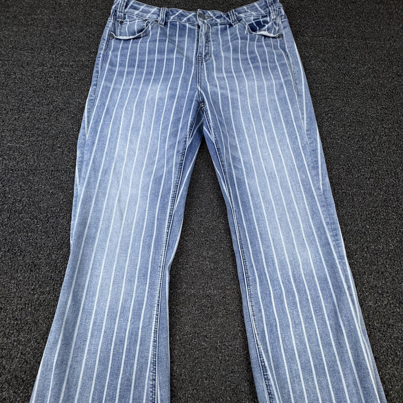 Rock & Roll Denim Jeans Womens 34×34 Blue Straight Relaxed Fit High Rise Trouser