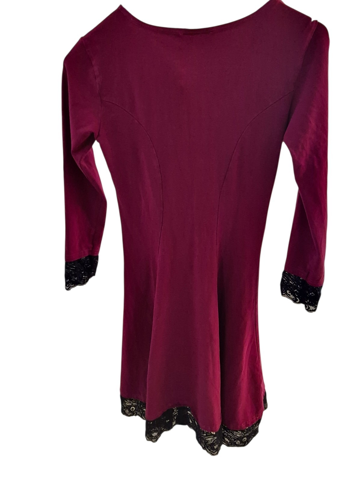 VTG Red Snapper Dress Red Black Lace Size 8, S Whimsigoth Dark Academia