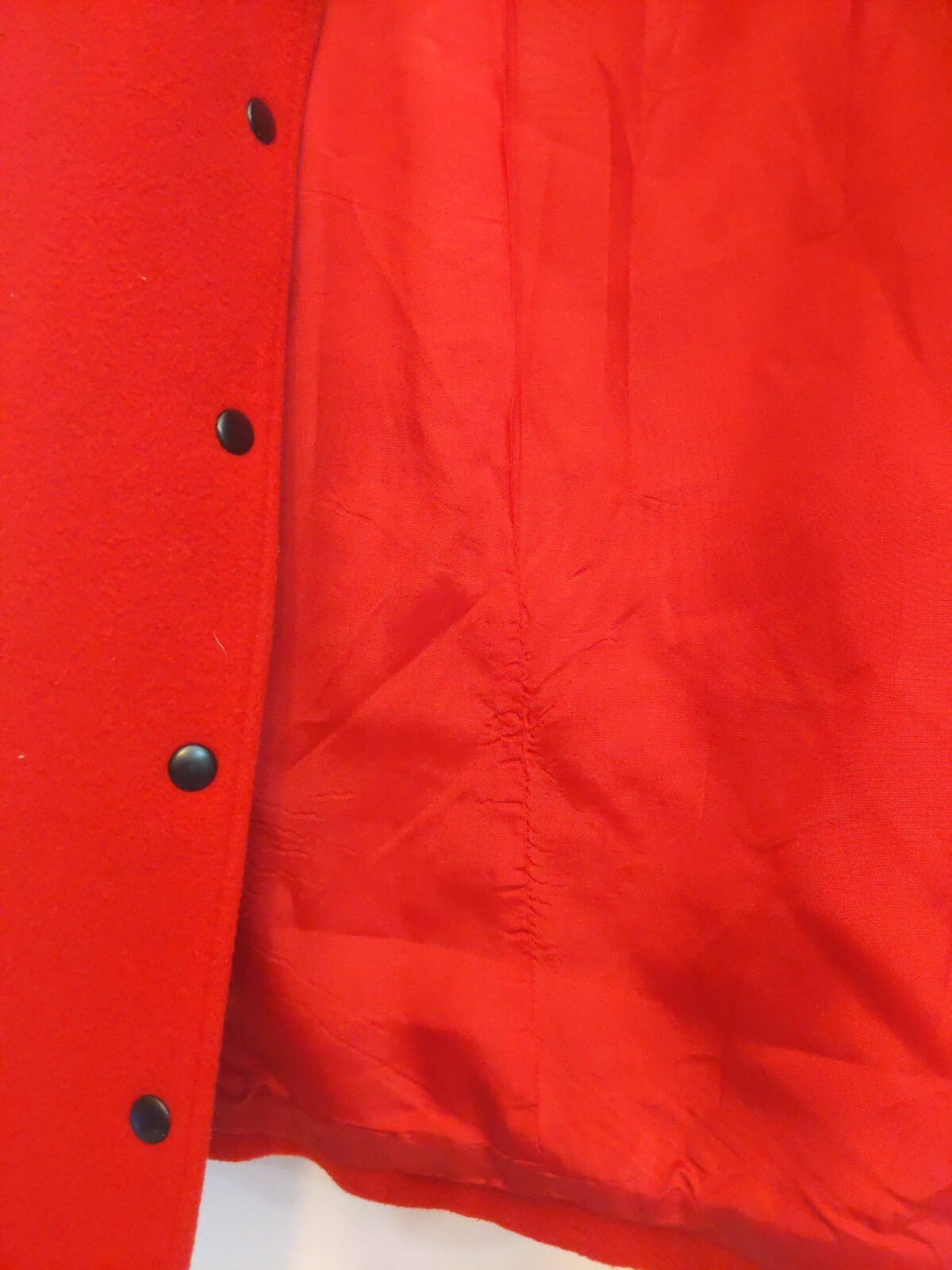 Vtg John Meyer Red Peacoat 100% Wool Sz 10