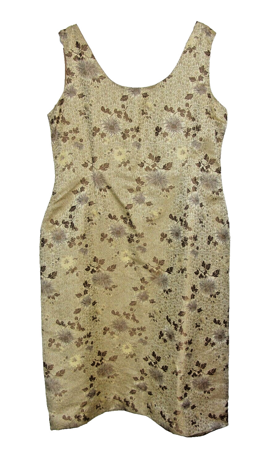 Vintage Plus Size Circa 1950s-1960s Golden Oriental Dress & Bolero Jacket
