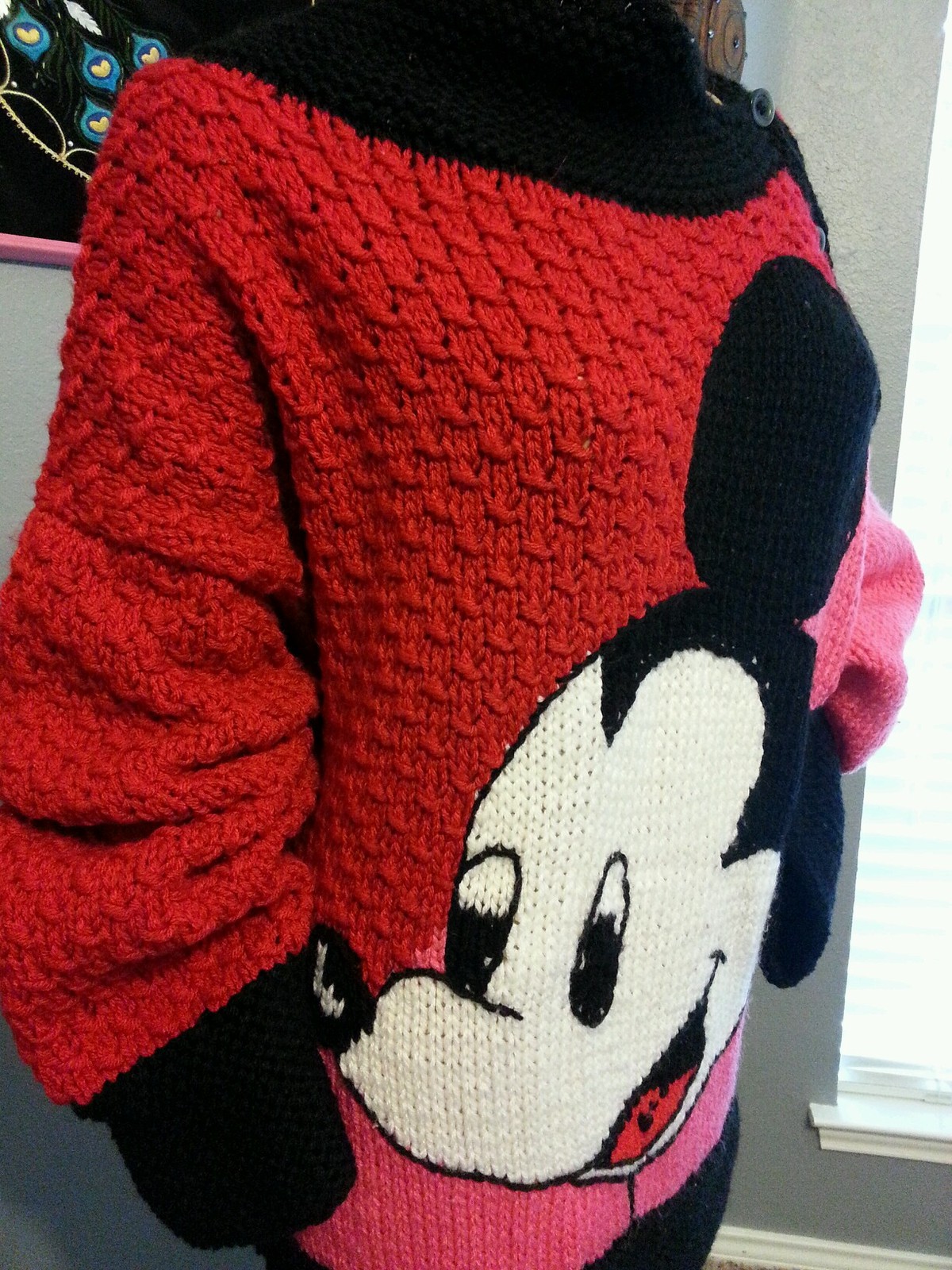Vtg Michel Bachoz Colette Nivelle Paris Handmade Disney Mickey Mouse Sweater