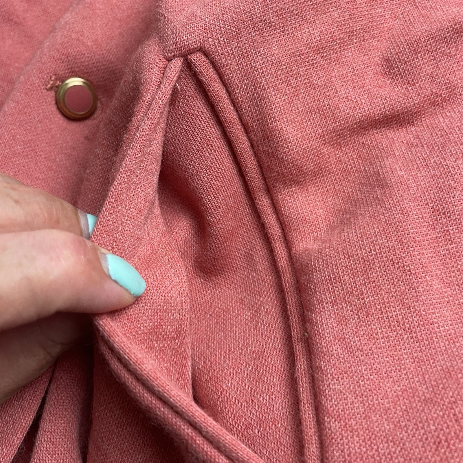 Vintage Women’s Kleinert’s duster-style housecoat Size 3 Muted Coral Pink