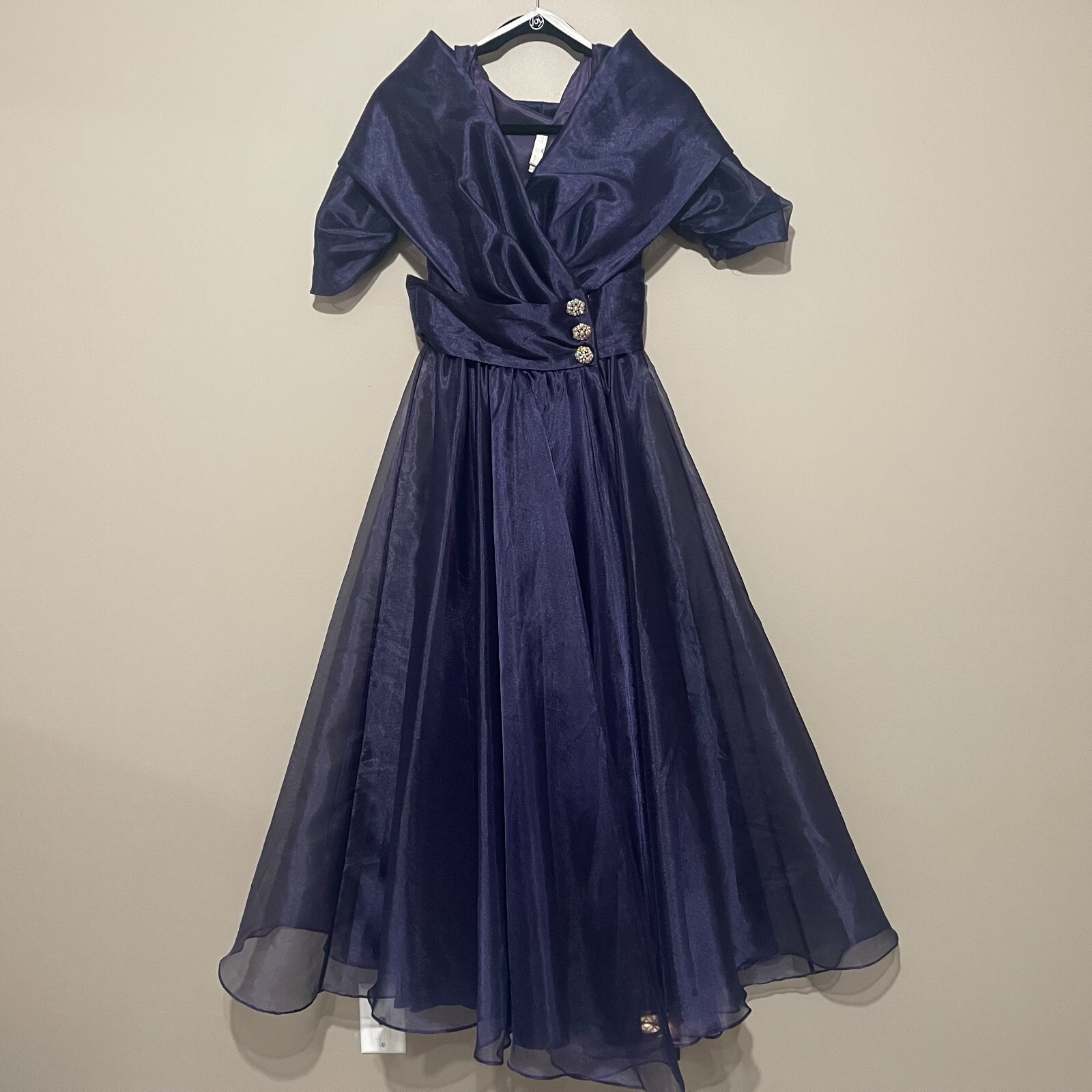 Vintage Watters & Watters Royal Purple Cocktail Dress, Size 4
