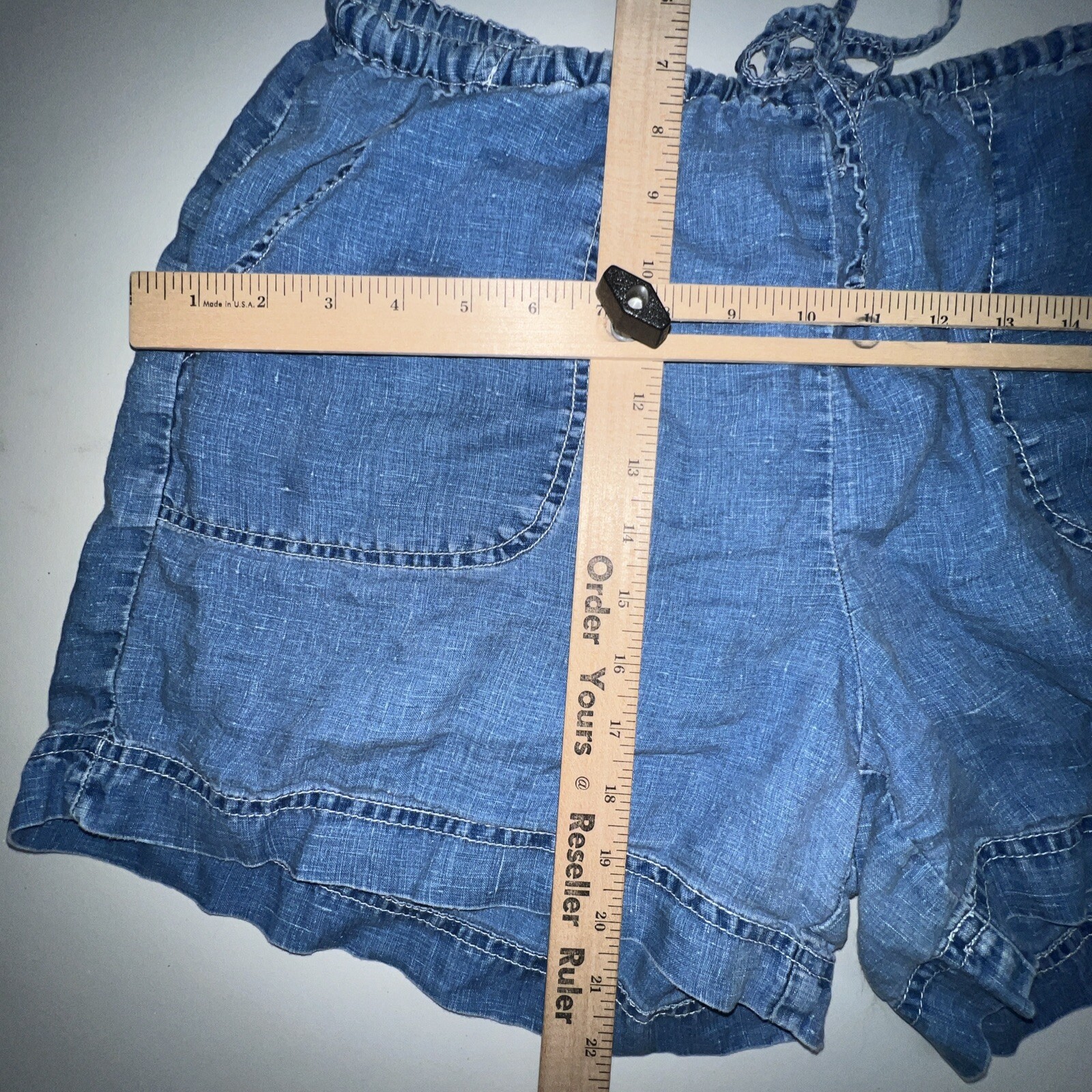 Vintage Compagnie Internationale Express Shorts Women’s Linen Blue Large