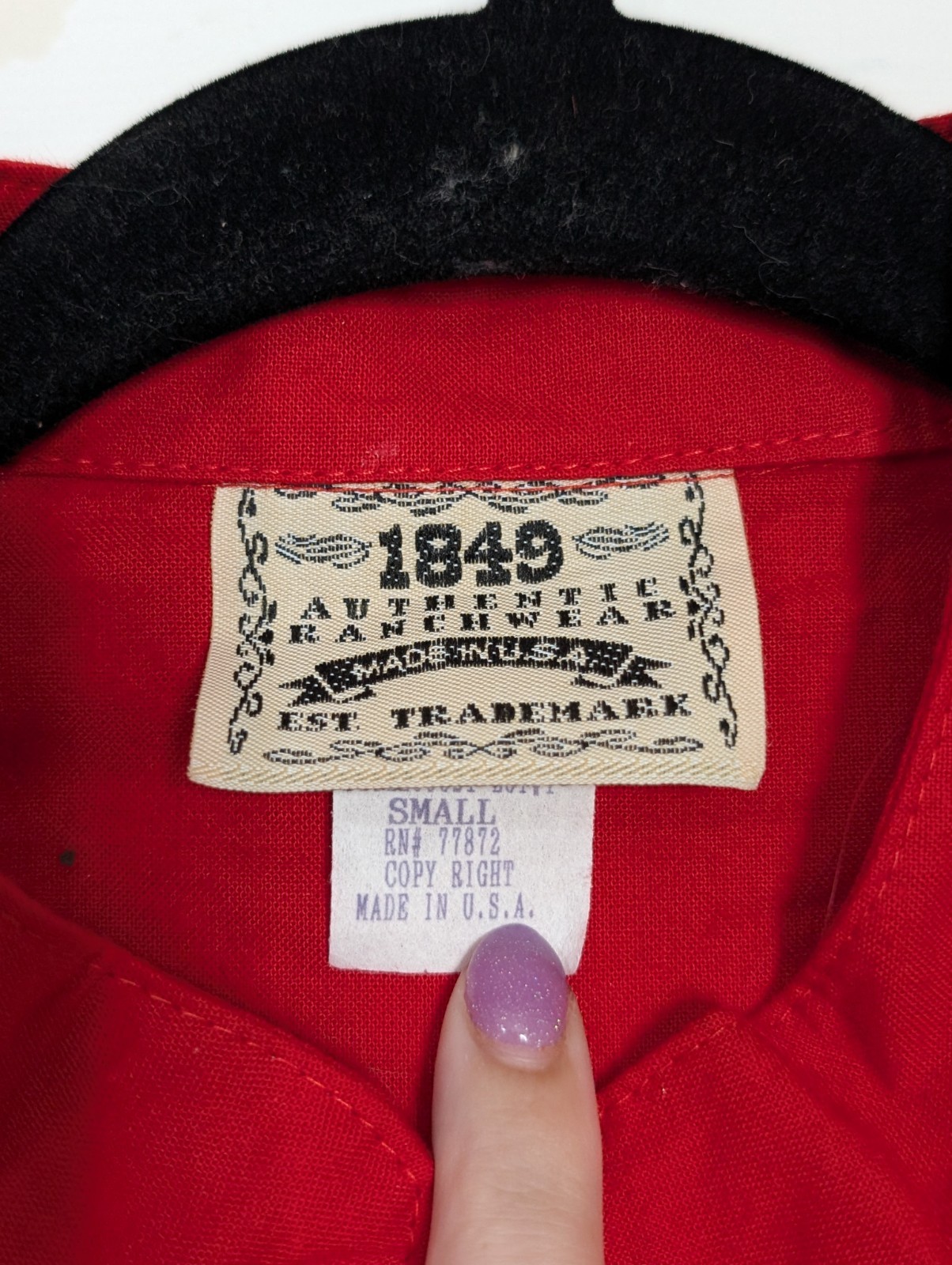 Vintage 1849 Authentic Ranchwear Red Fringe Western Vest Top Floral Embroidered