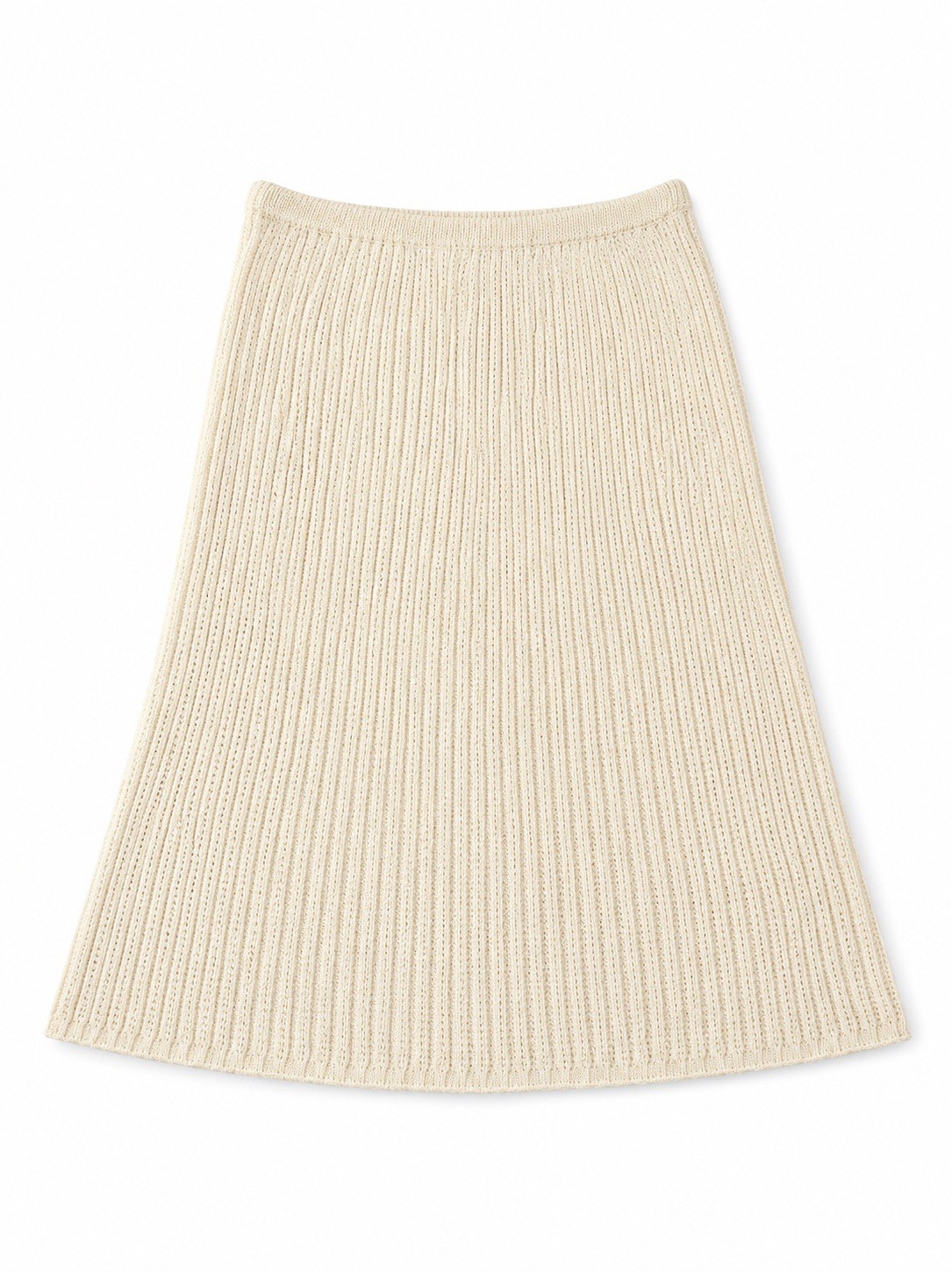 Vintage 80s Its Pure Gould Womens M Ivory Rib Knit Sweater Skirt Made USA