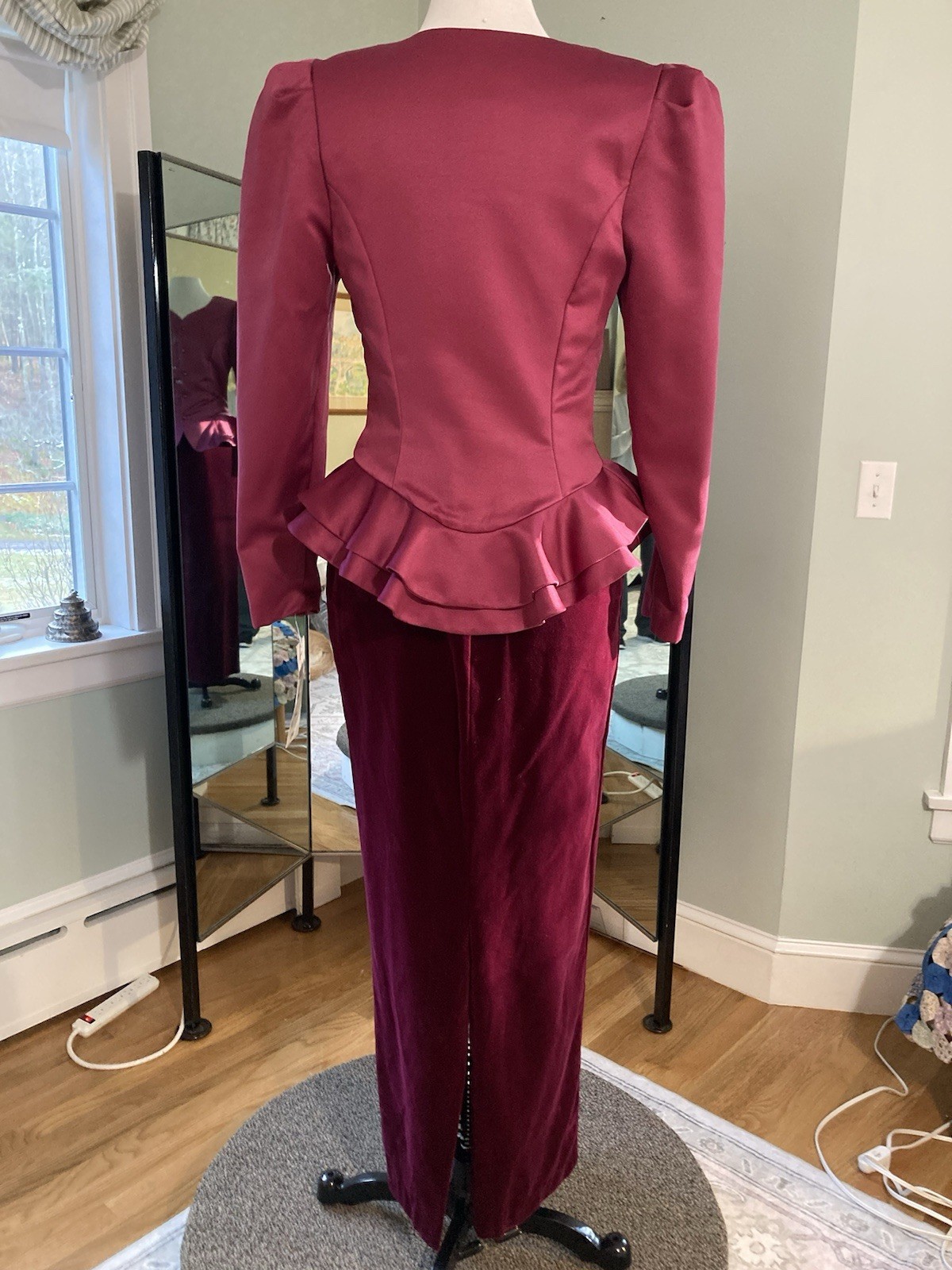 Watters & Watters Vintage Two Piece Top And Skirt