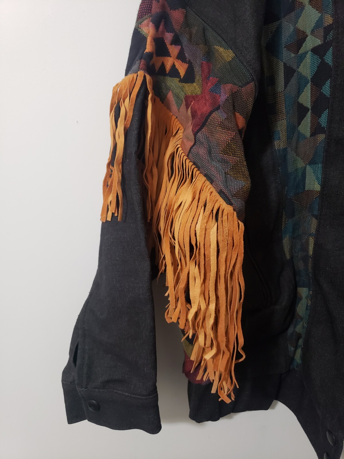 Vintage Pioneer Wear Leather Fringe Jacket Size 10 Made in Albuquerque, USA