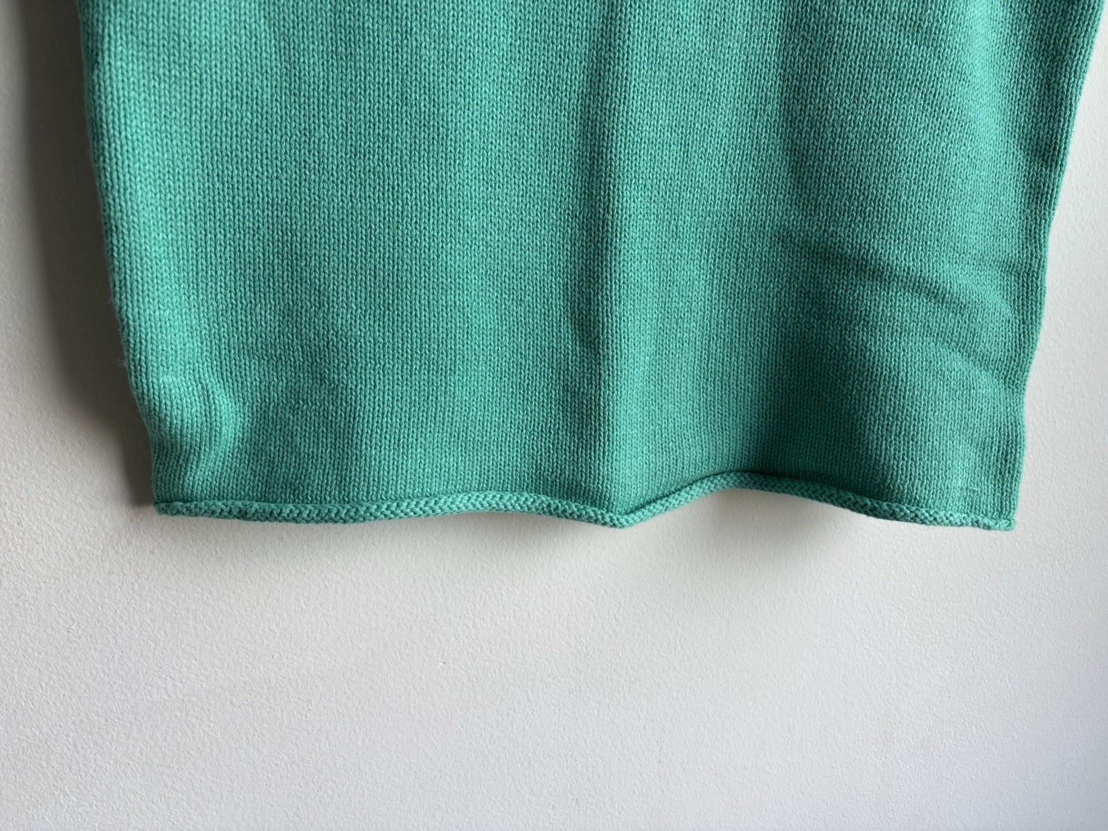 Vintage Bloomingdales y.e.s. 100% Cotton Teal Turquoise Sweater Vest Sleeveless