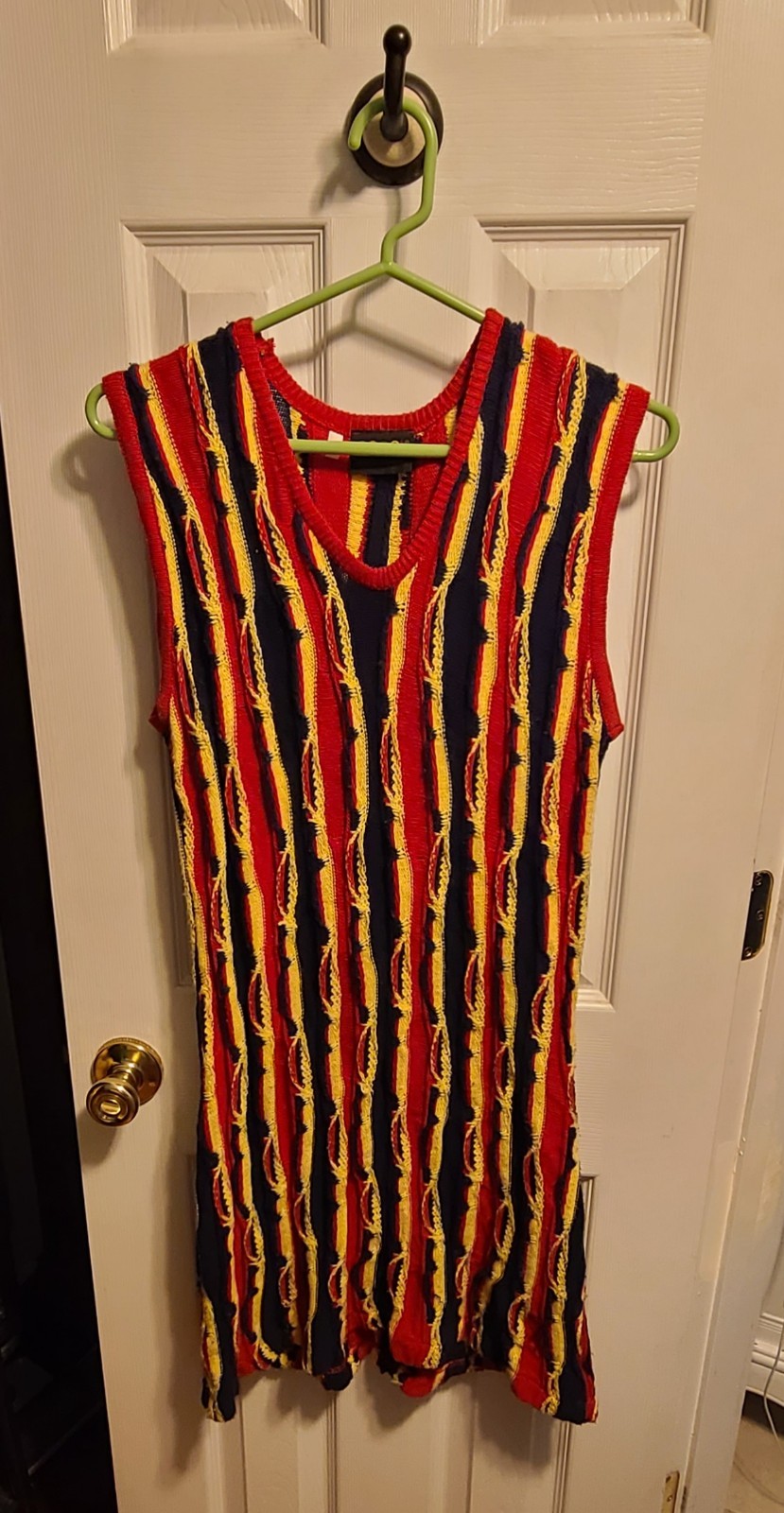 COOGI 90s Vintage Sweater Dress, Size M, Primary Colors