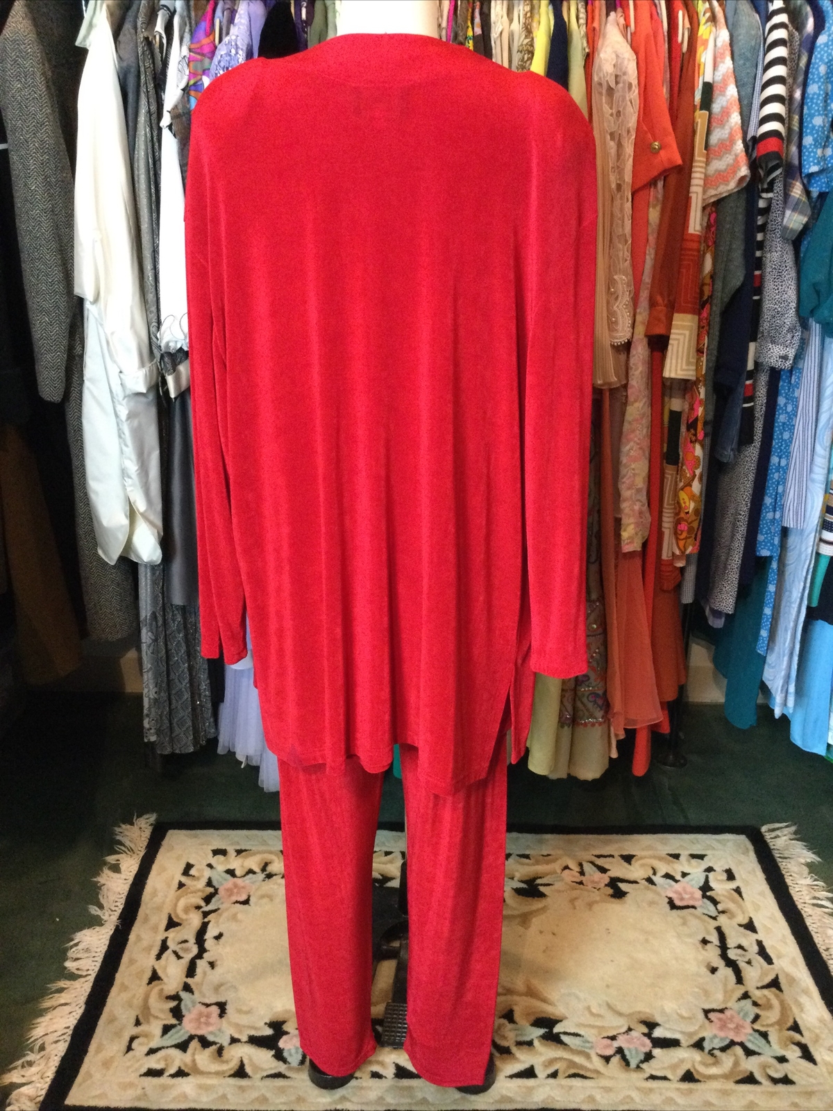 Vintage ARTEX COLLECTION Red 3pc Open Jacket Xl Tee Shirt Xl Pants Large Outfit