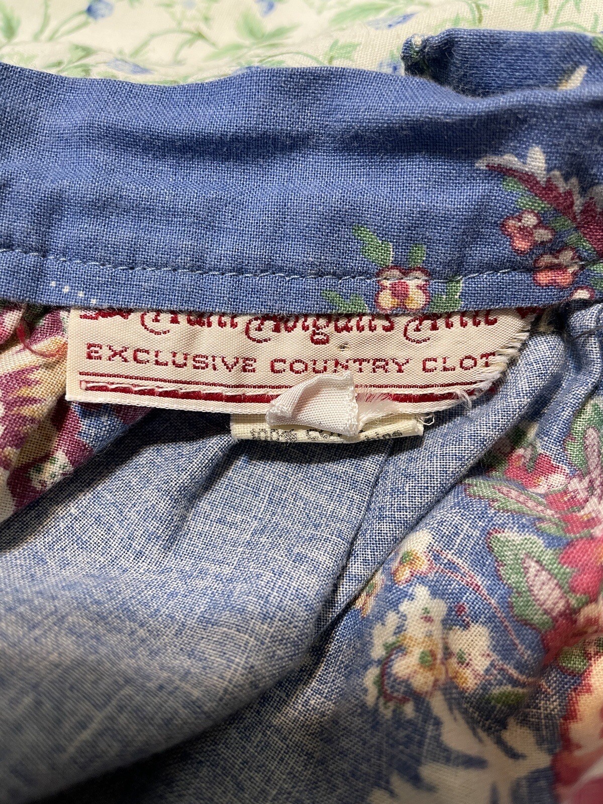 1980s Aunt Abigail’s Attic Country Floral Full Knee Skirt Plus Size Vintage