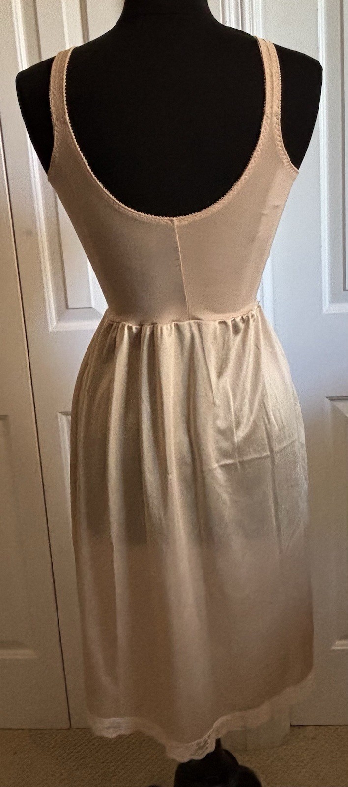 Vintage Another Youthful Creation Lace Hem Full Slip Stretch Bodice 1/2 Lace Bra