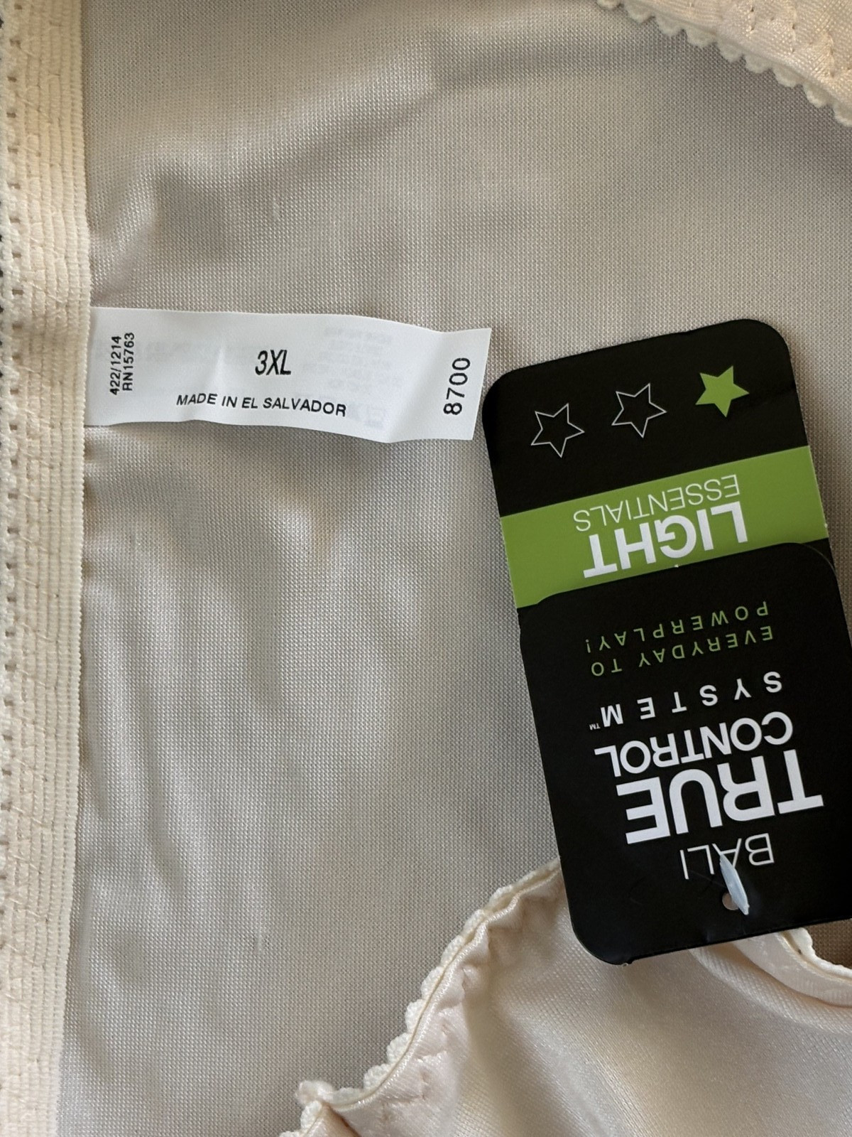 BALI 10/3XL Ivory Light Essentials Shaping tummy Panel Brief Panties #8700 NWT