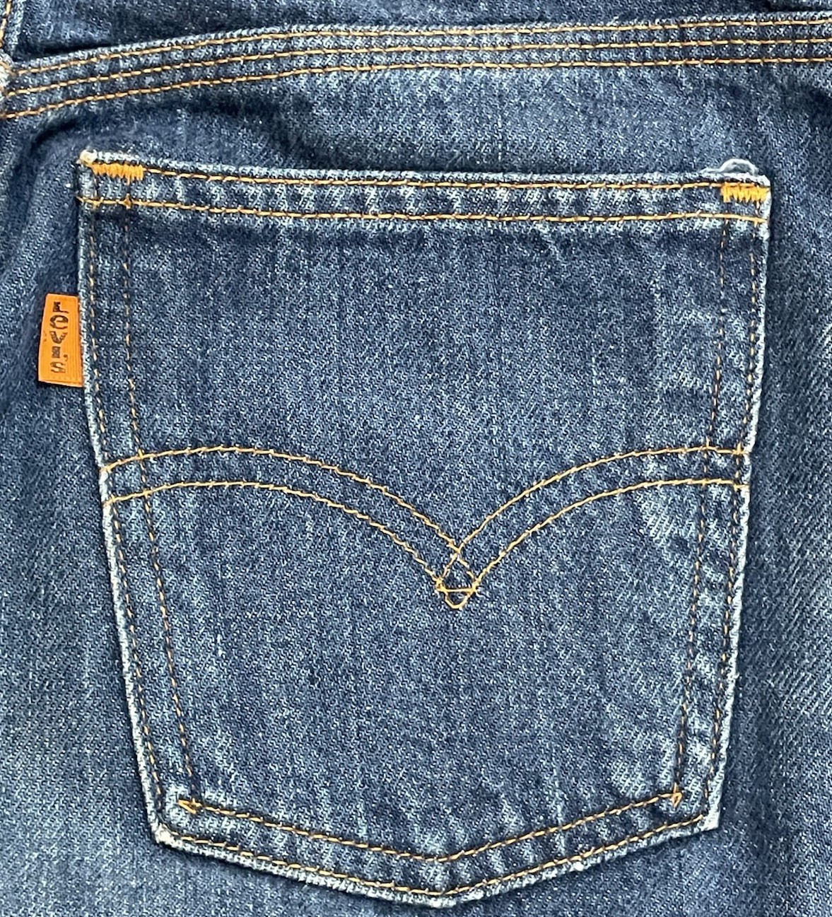 Vtg Levi’s White Label Orange Tab Jeans Custom 24×27 Scovill Zipper Snap Button