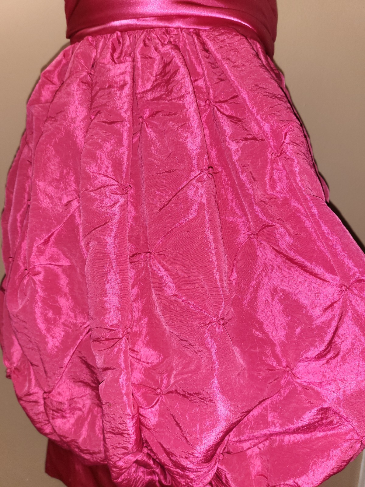 VTG 90S Prom Dress Furcsha Balloon Style Pinwheel Detail Handmade No Tag Size L