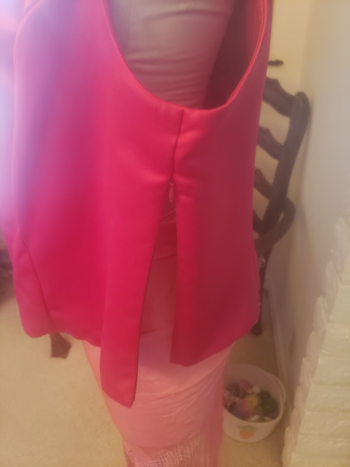 Jessica McClintock top Vintage Hot Pink Bridal Prom Party Barbie Size 20