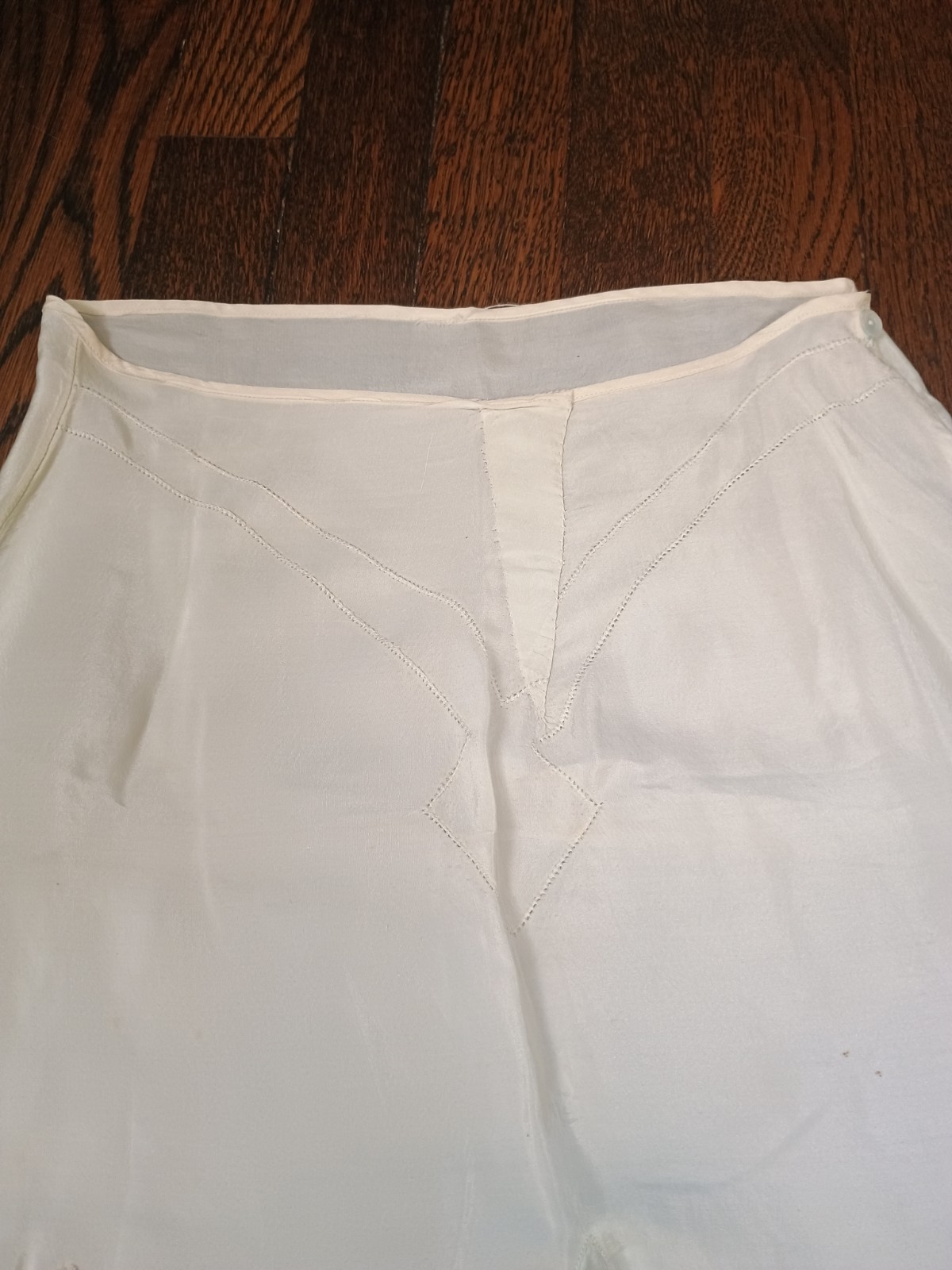 Vintage 20’s/30s Blue Silk & Lace Tap Pants Lingerie Blue XS
