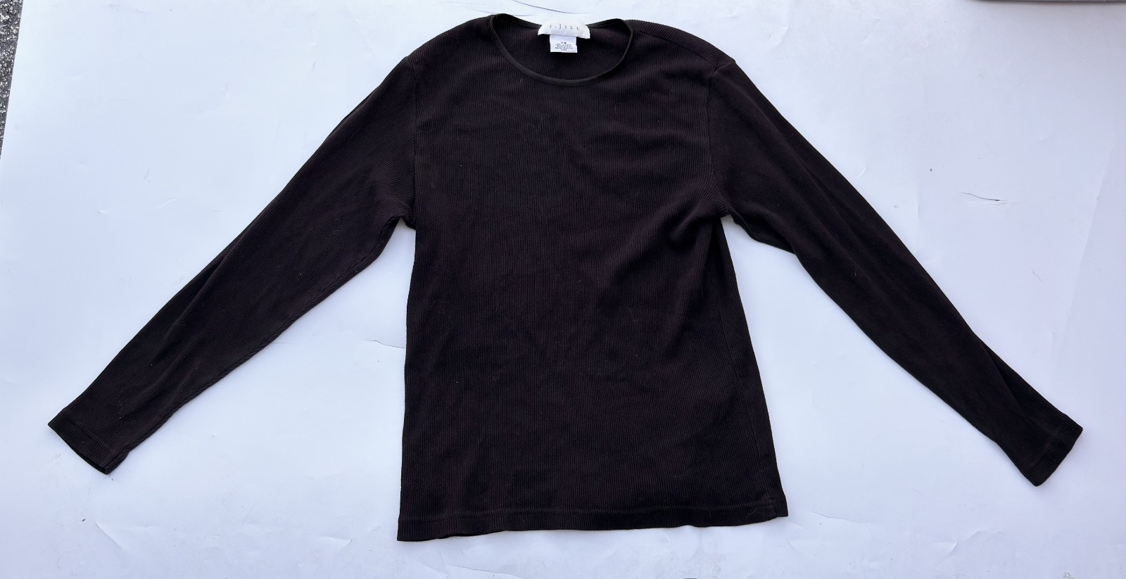 Vintage 90s J. Jill Blouse Top Women’s Size XS Black Long Sleeve Cotton *READ*
